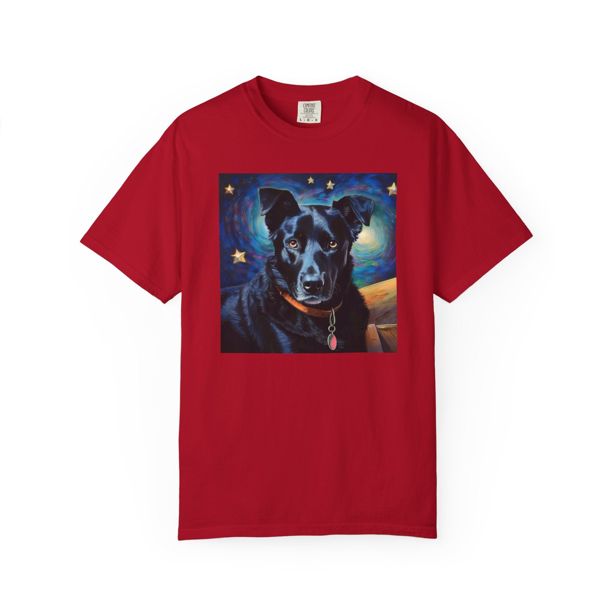 Black Shepherd Lab Stary Night Unisex Garment-Dyed T-shirt