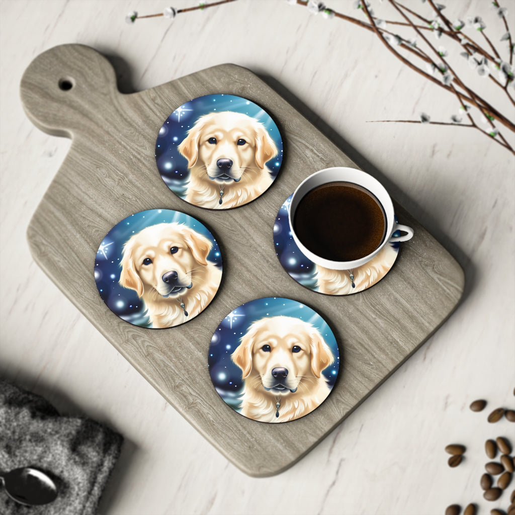 Golden Retriever Stary Night Coasters