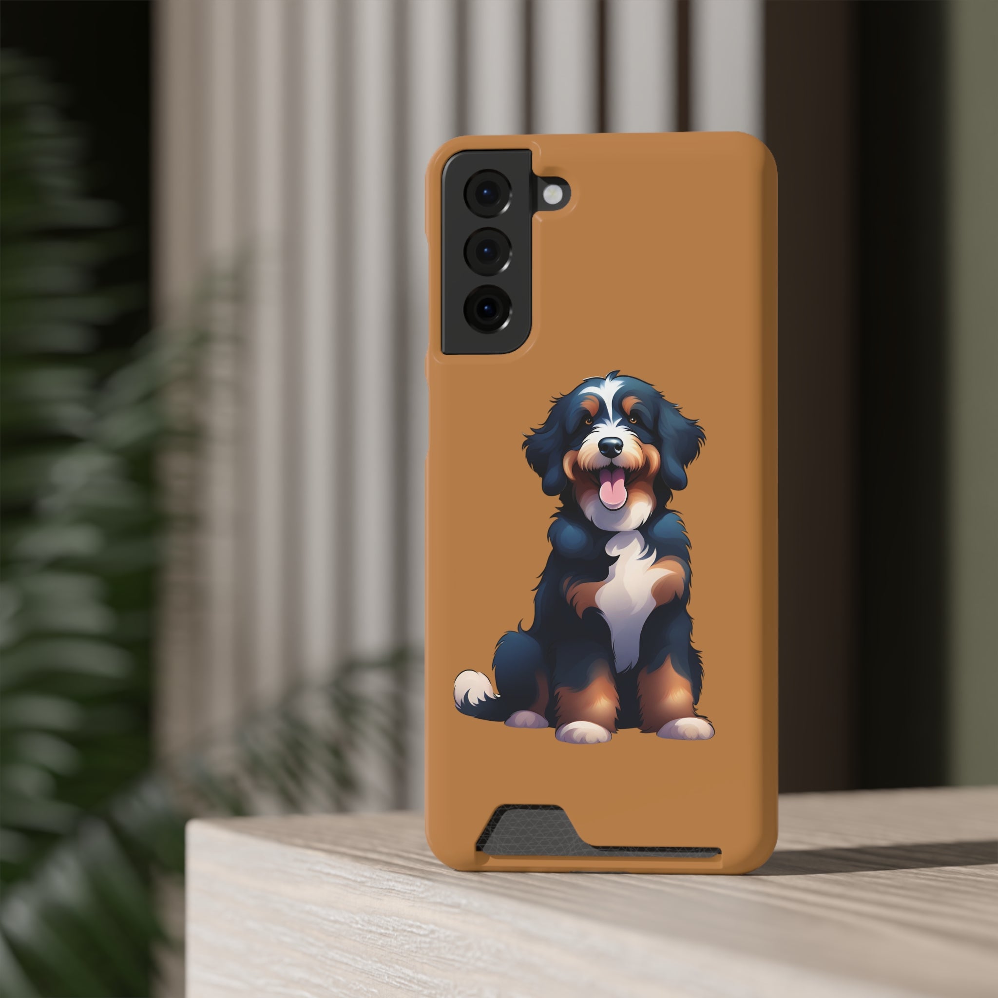 Bernie doodle Phone Case with Card Holder