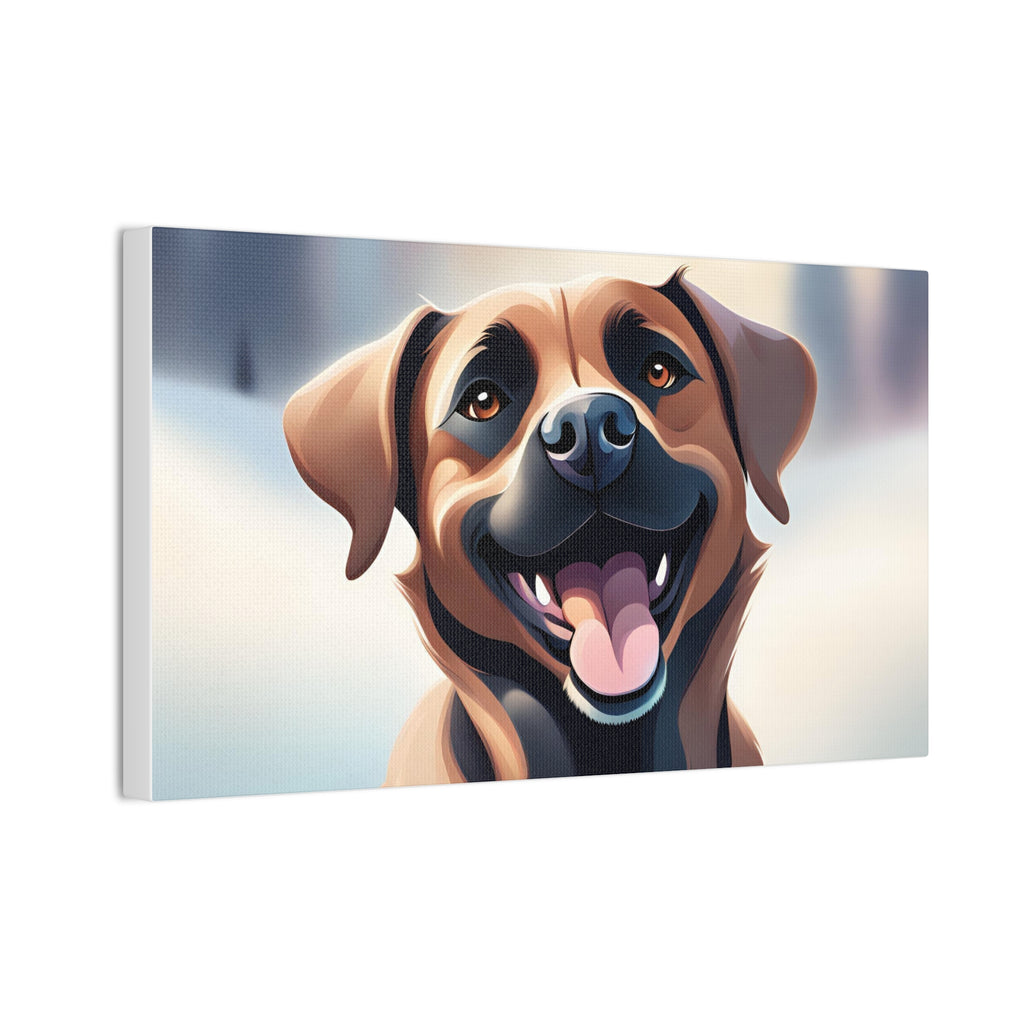 Black Mouth Cur Canvas Stretched, 0.75"