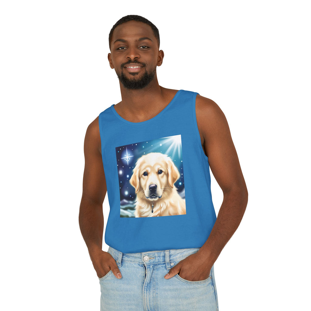 Golden Retriever Stary Night Unisex Tank Top