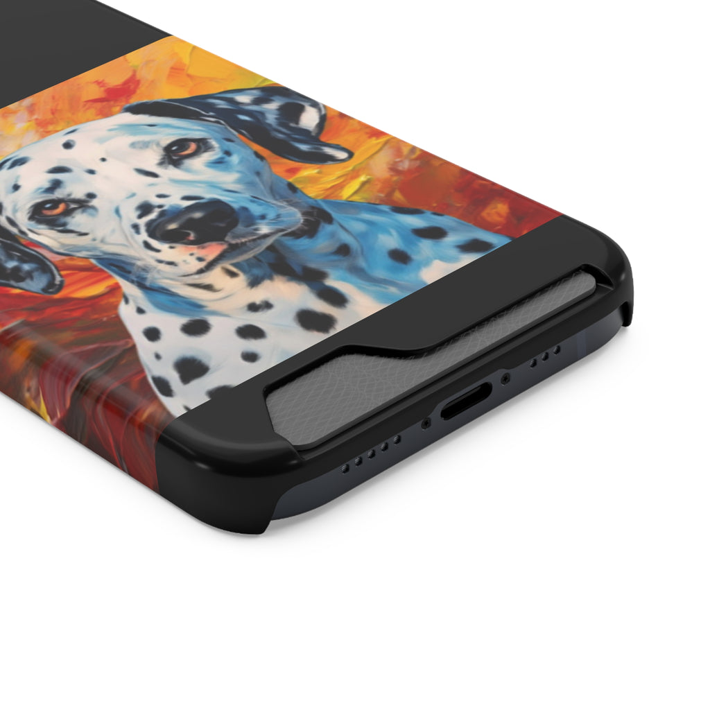 Dalmation Phone Case with Card Holder