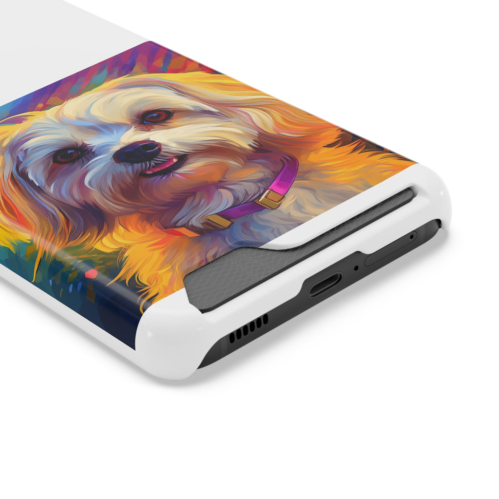 Havanese Phone Case with Card Holder