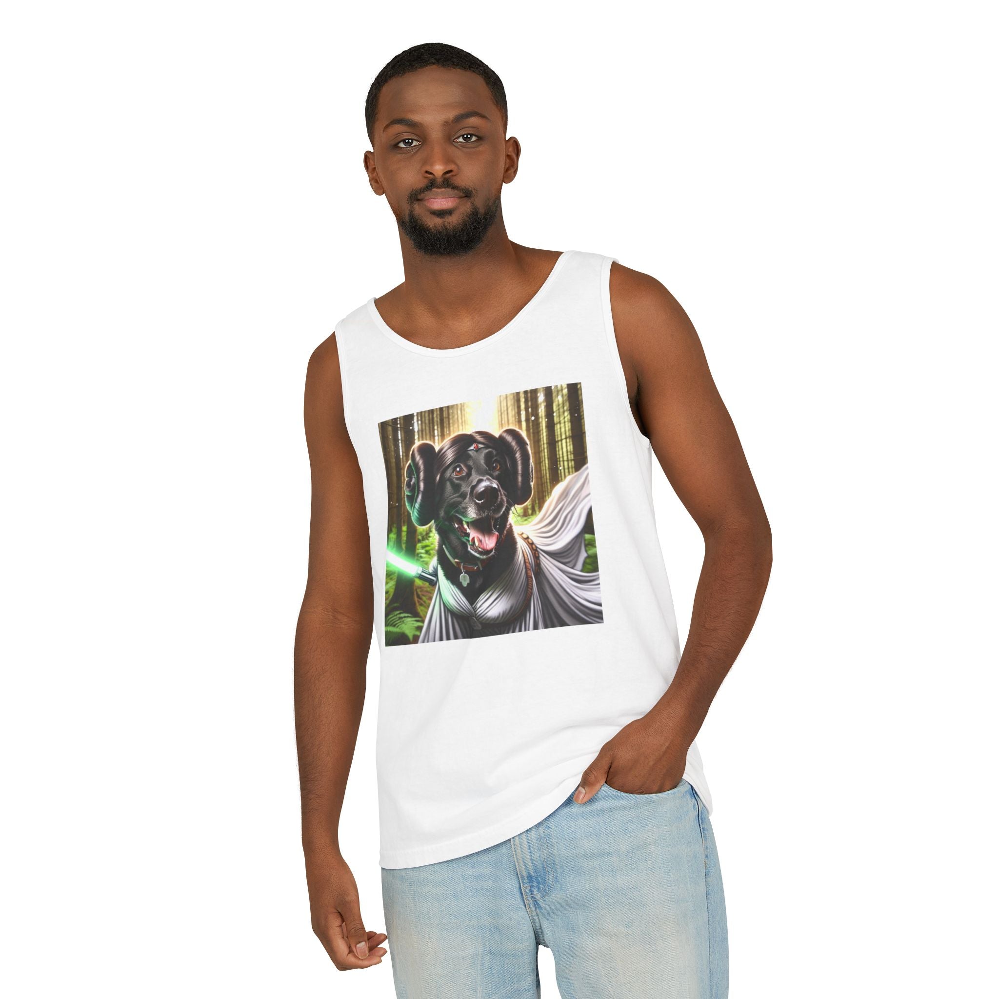 Black Lab Galaxy Princess Unisex Tank Top