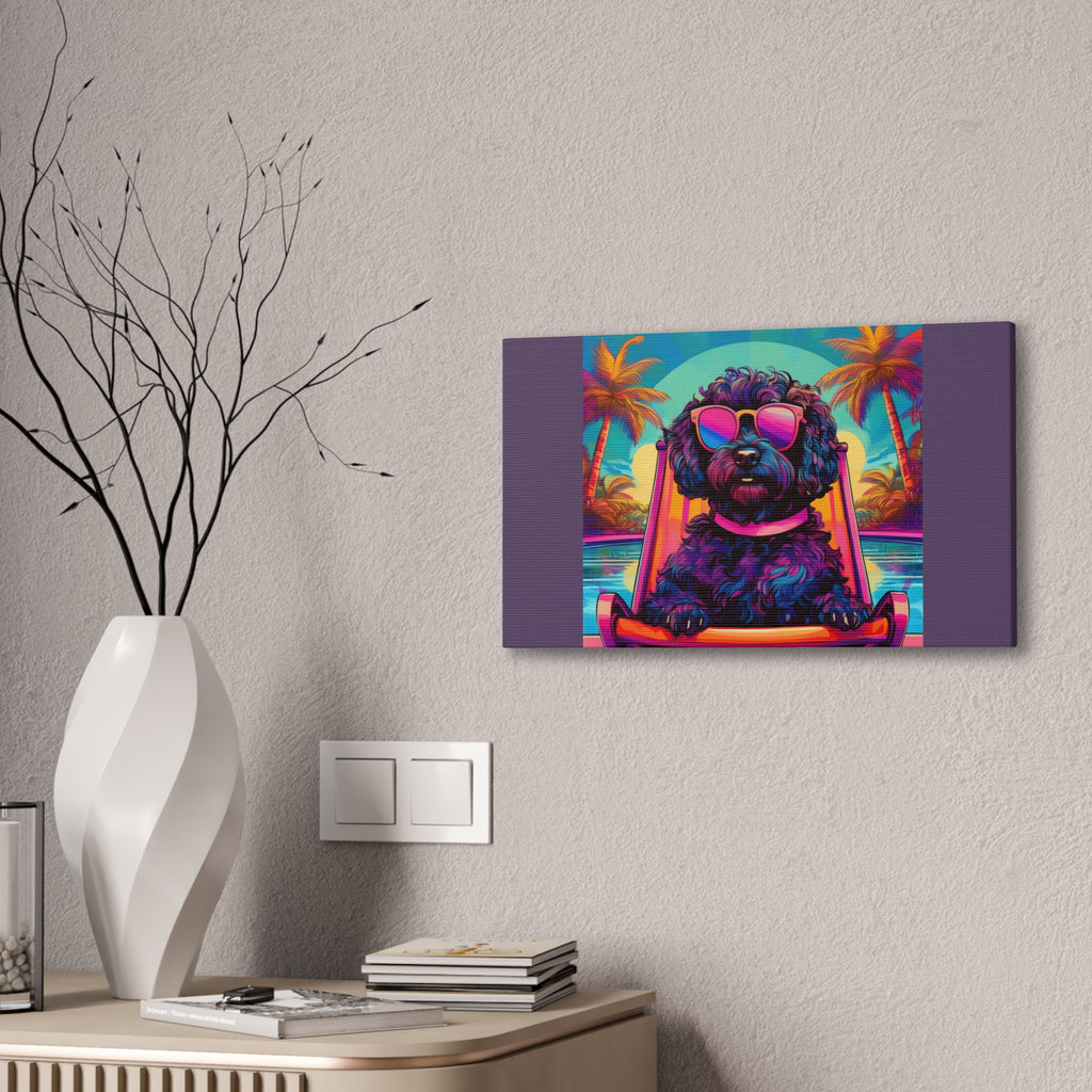 Doodle Poolside Canvas Painting