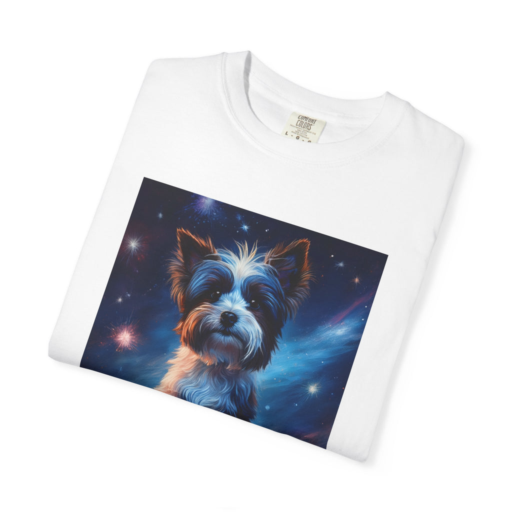 Biewer Terrier Stary Night Unisex Garment-Dyed T-shirt