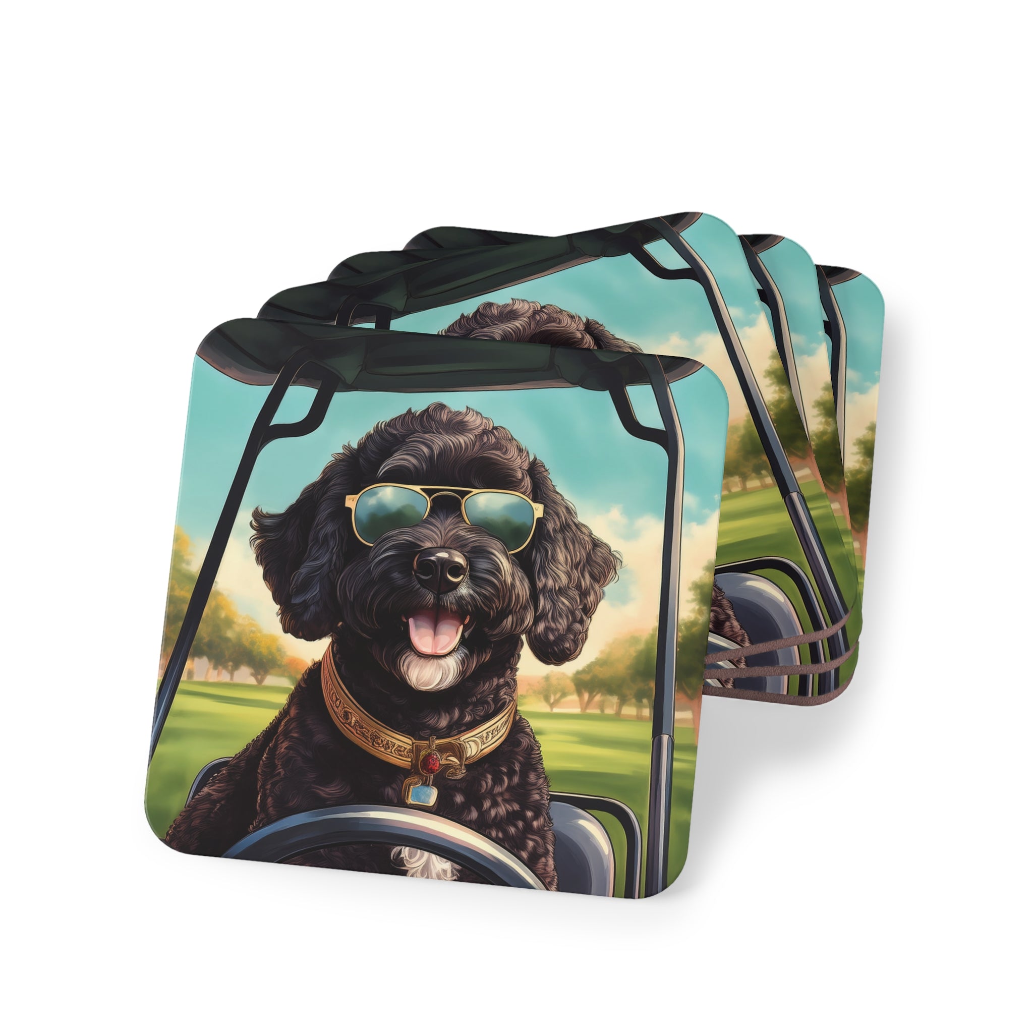 Doodle Golf Cart Coasters