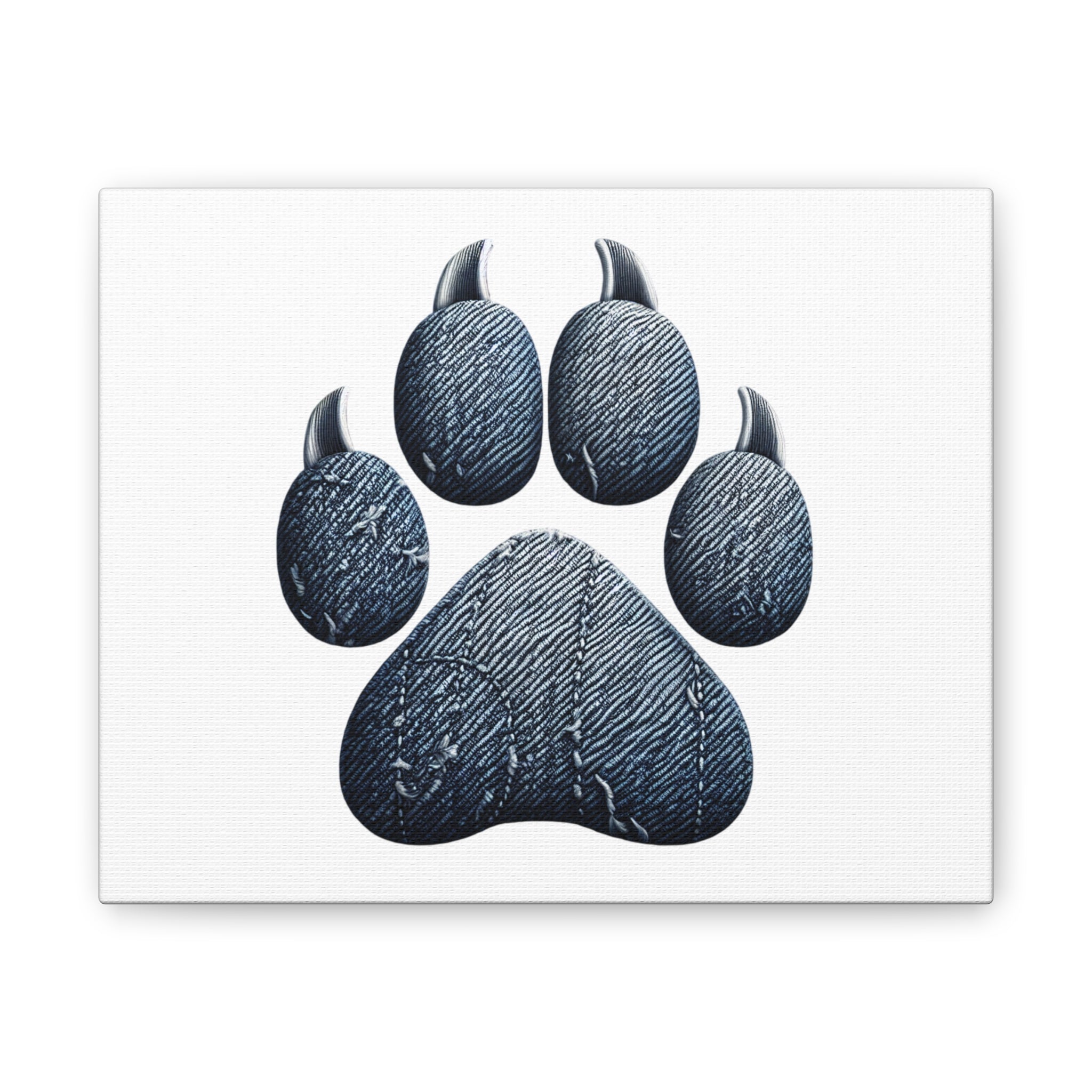Denim Paw Canvas Stretched, 0.75"