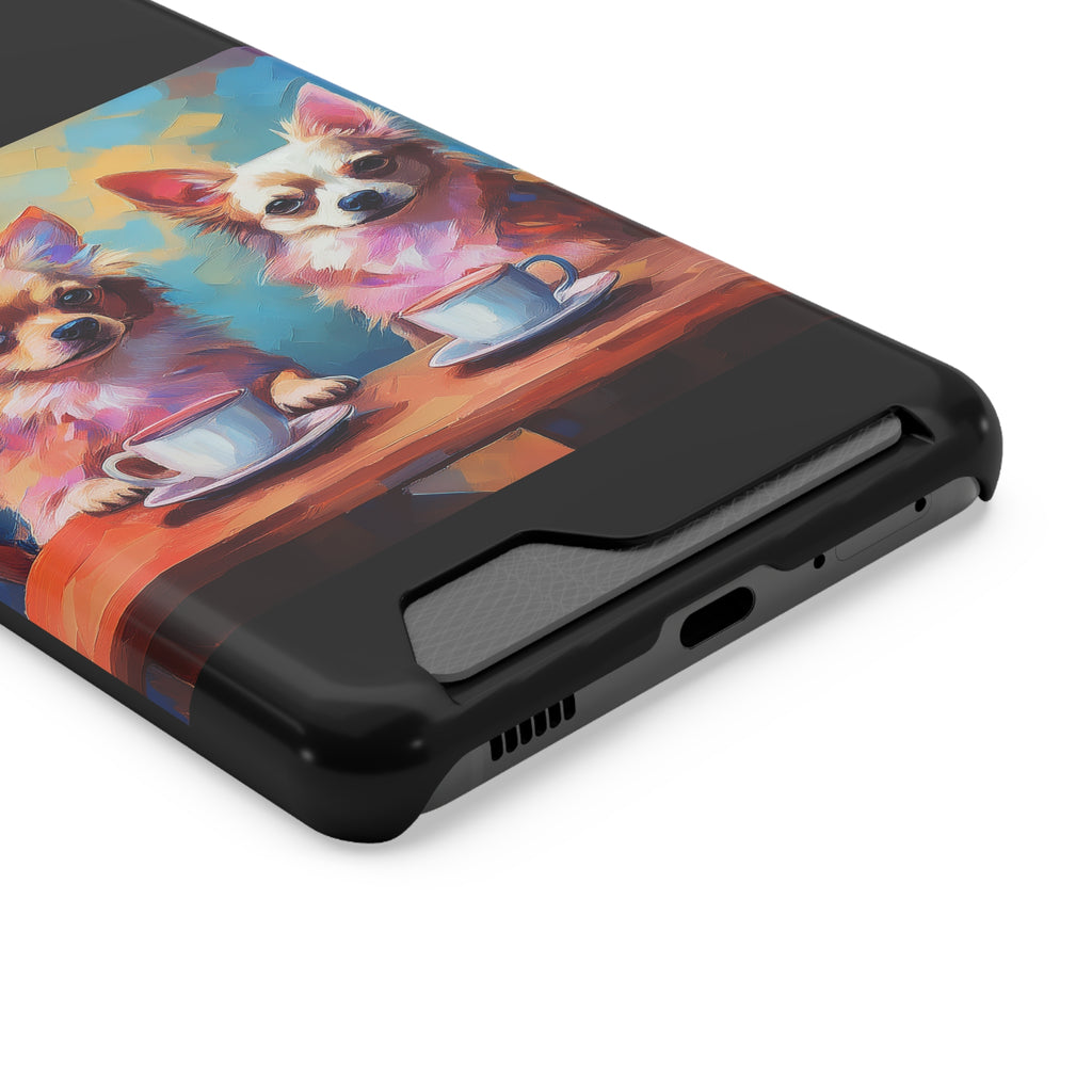 Cafe con Chihuahua Phone Case with Card Holder