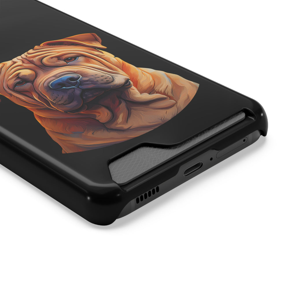Shar Pei Phone Case with Card Holder