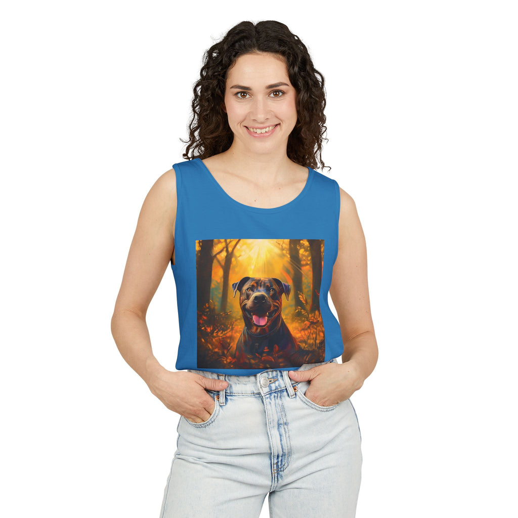 Pit Bull Brindle Autumn Unisex Tank Top