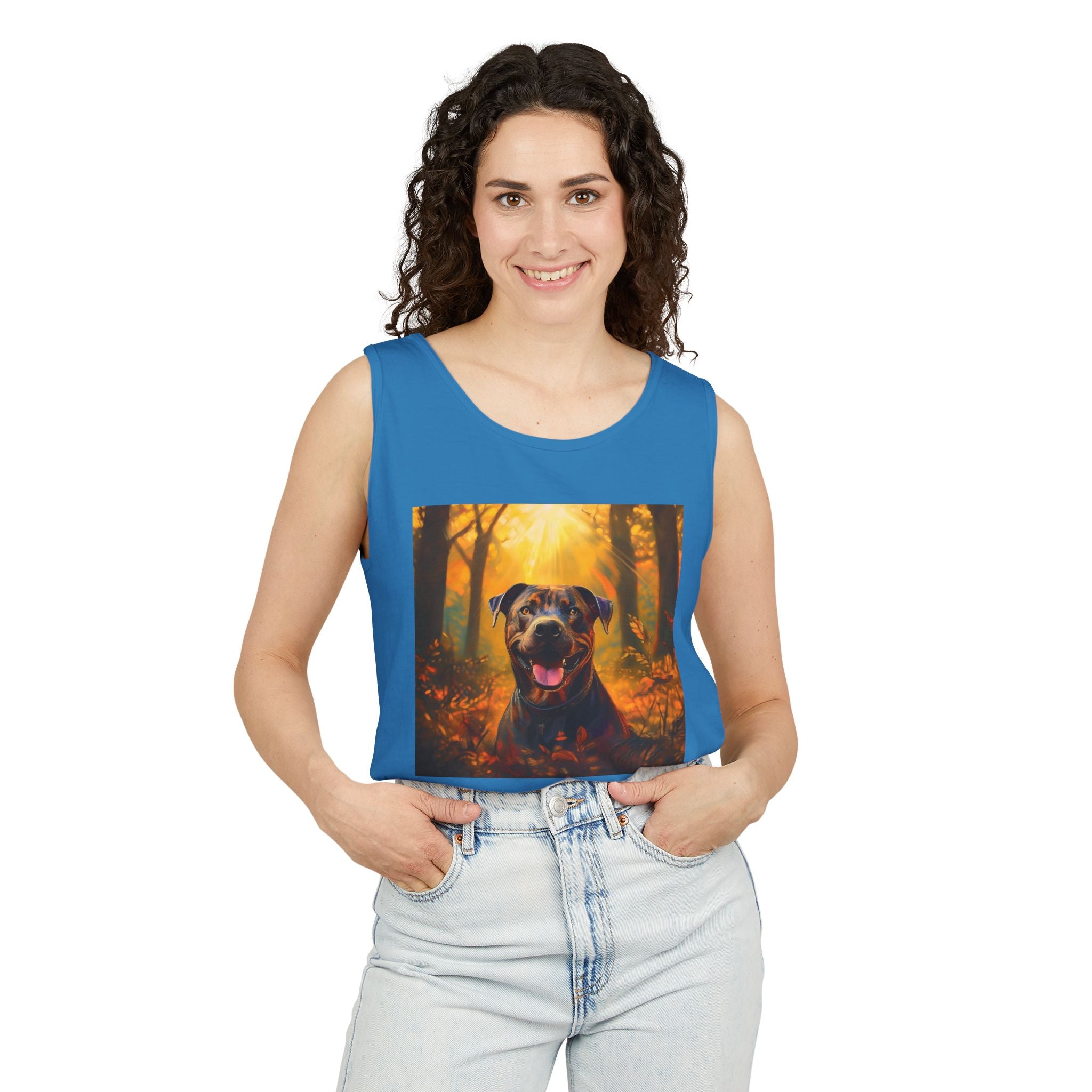 Pit Bull Brindle Autumn Unisex Tank Top