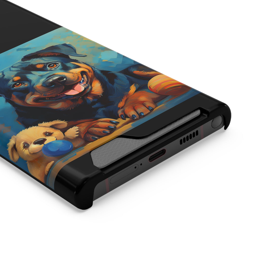 Rottweiler Phone Case with Card Holder