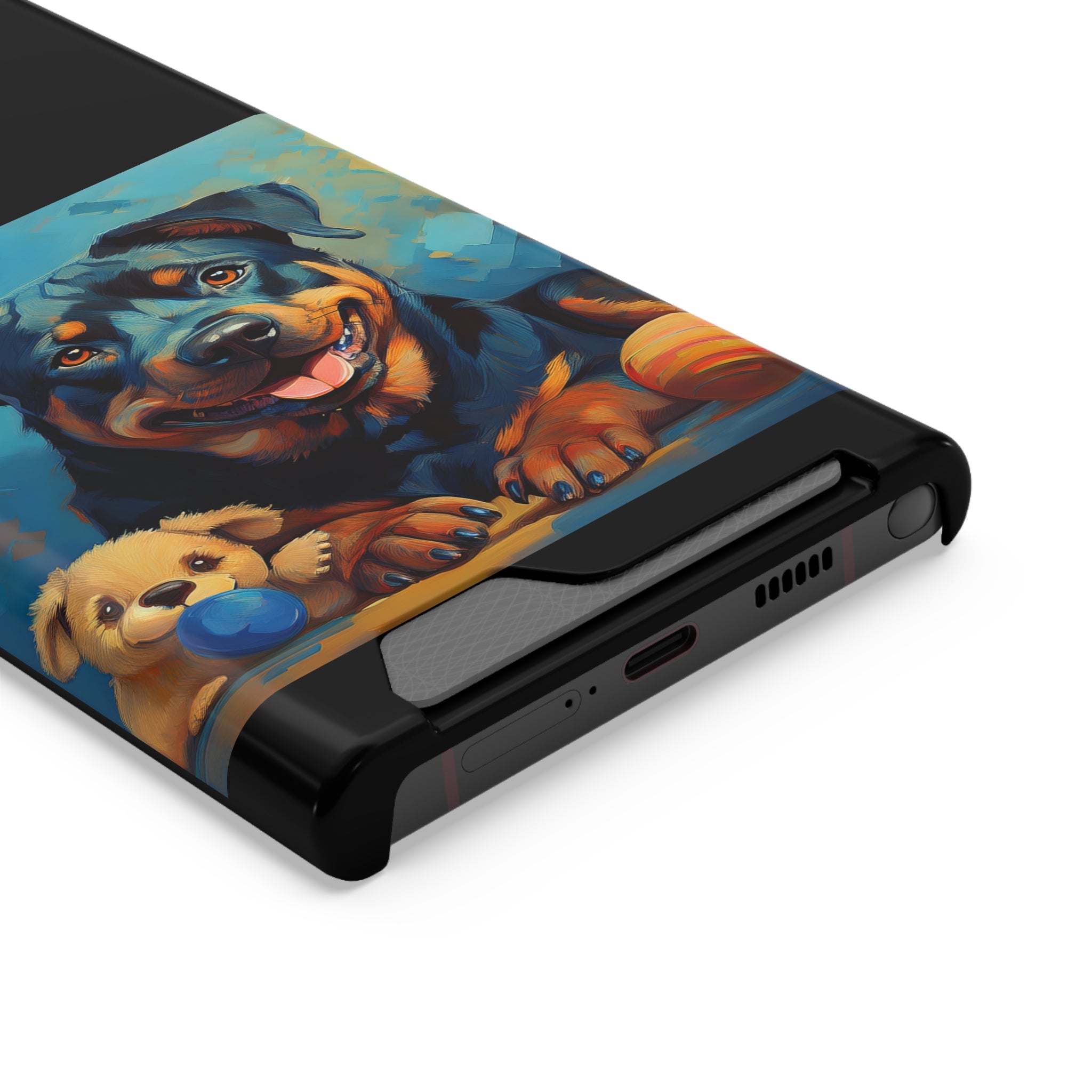 Rottweiler Phone Case with Card Holder