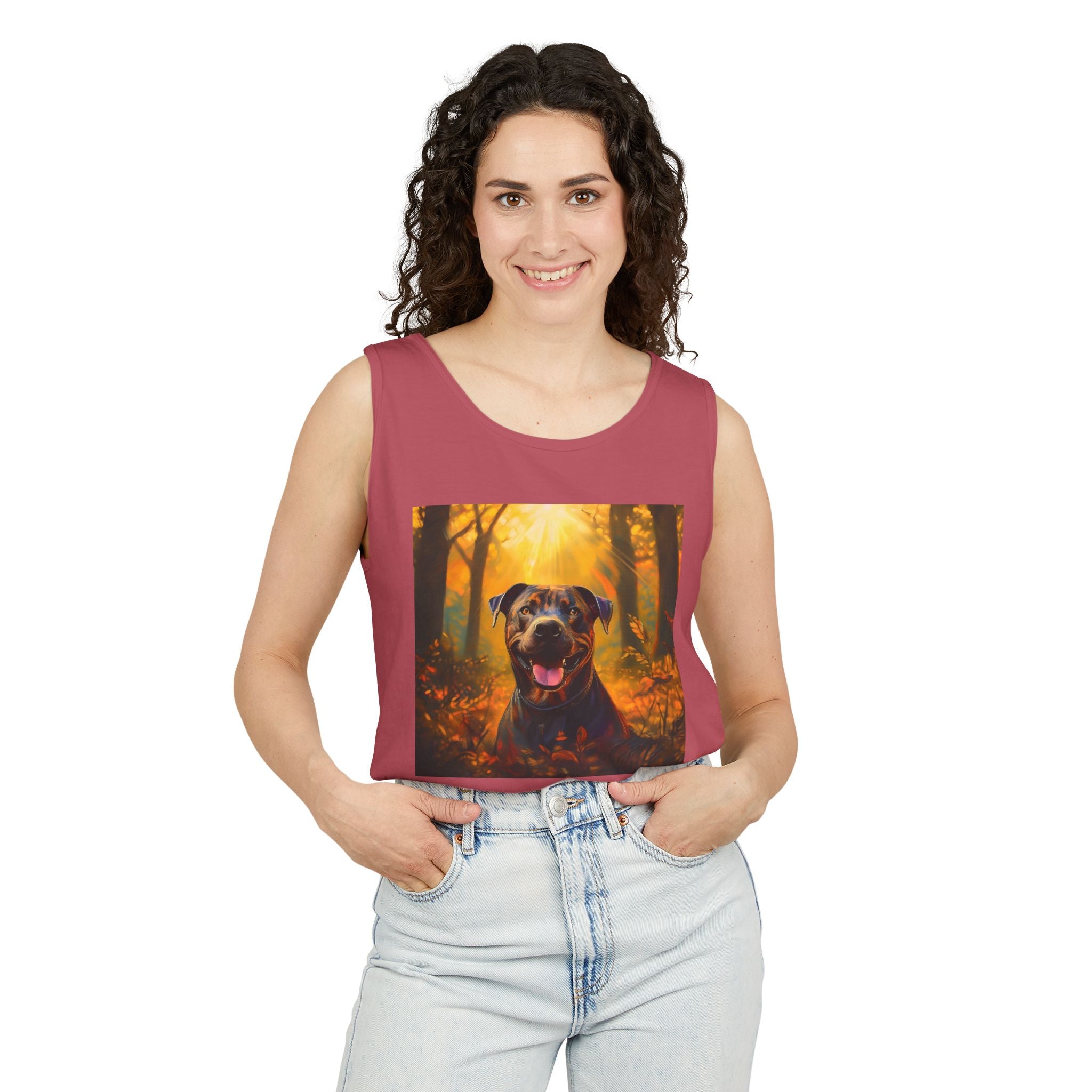 Pit Bull Brindle Autumn Unisex Tank Top