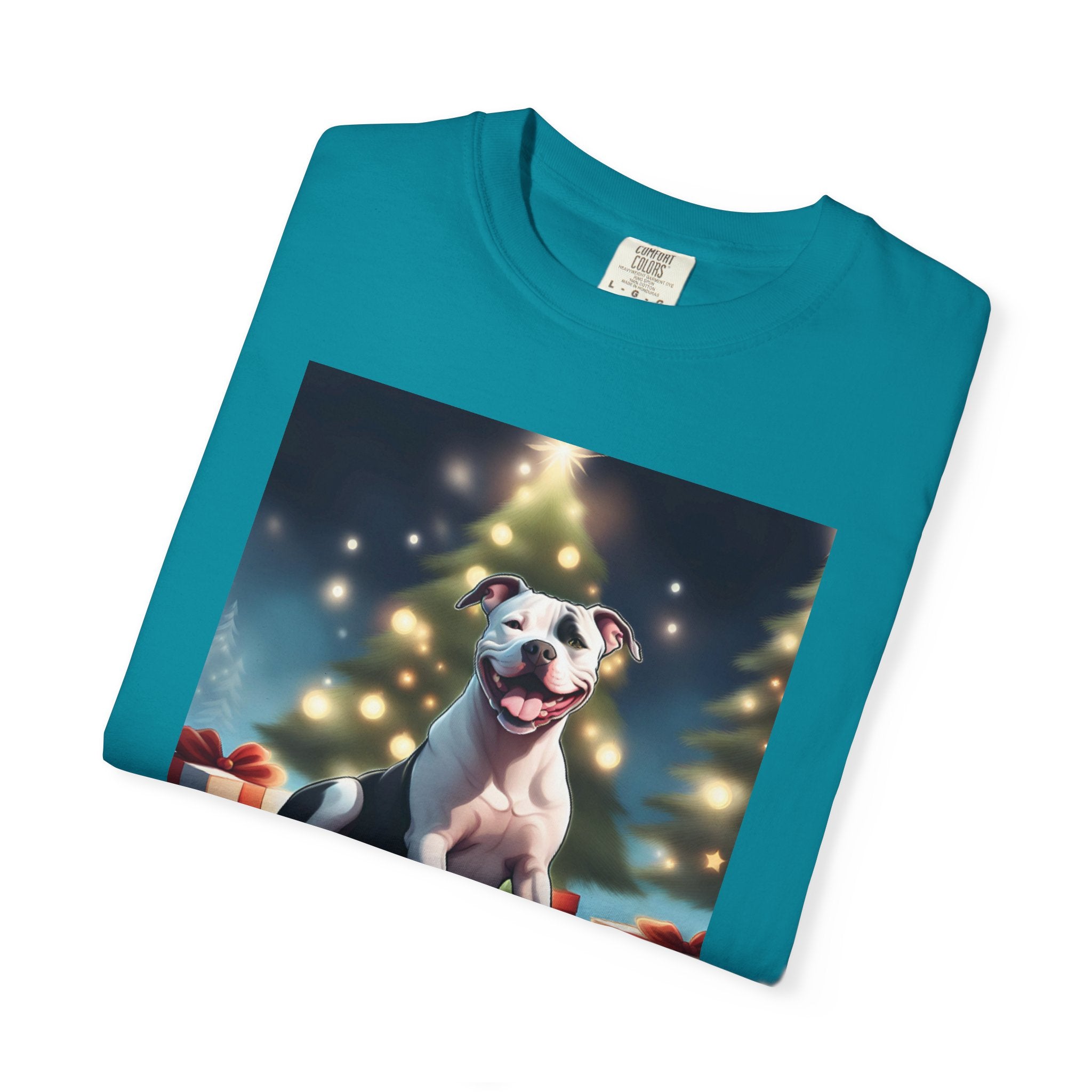 Pit Bull Holiday Unisex Garment-Dyed T-shirt