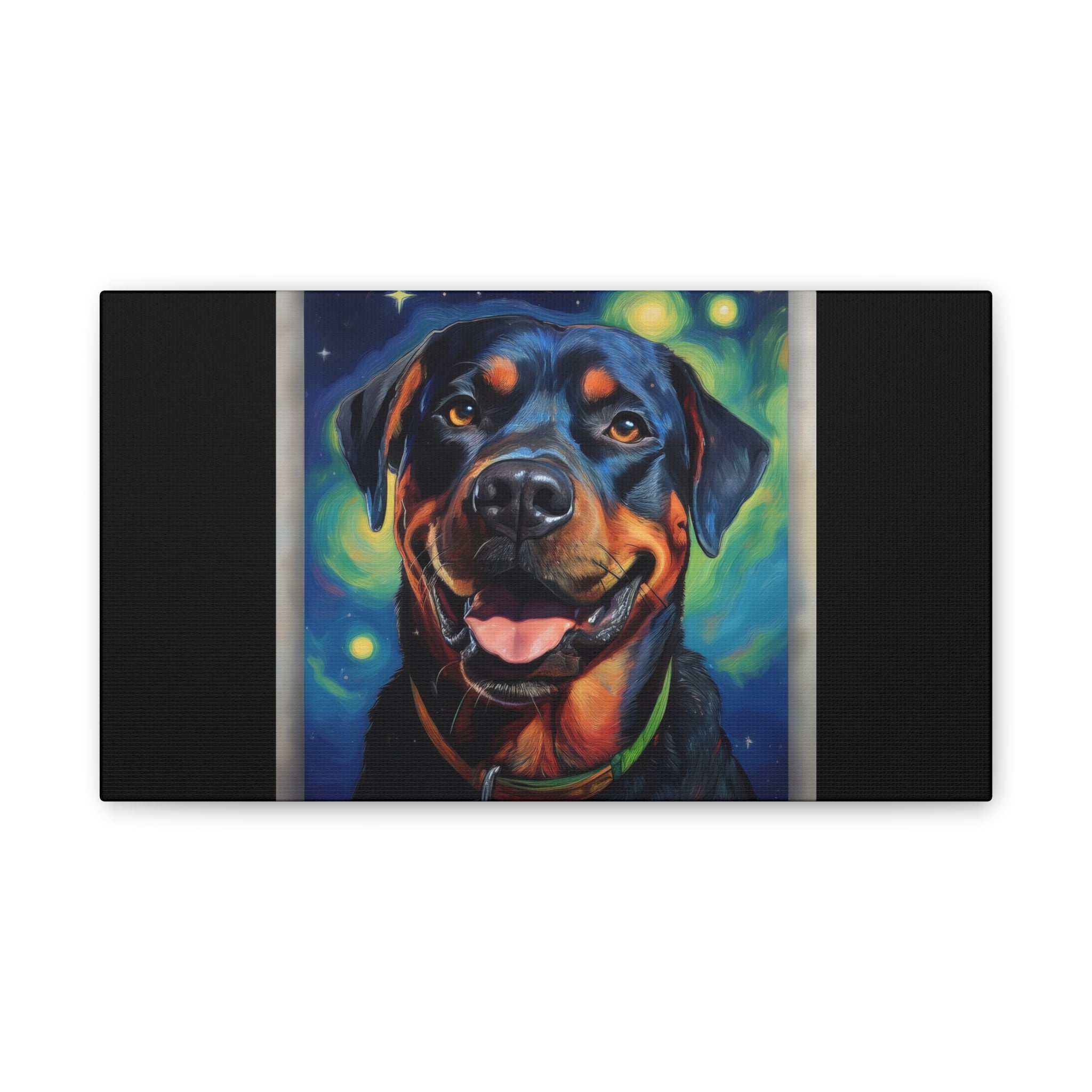 Rottweiler Stary Night Canvas Painting