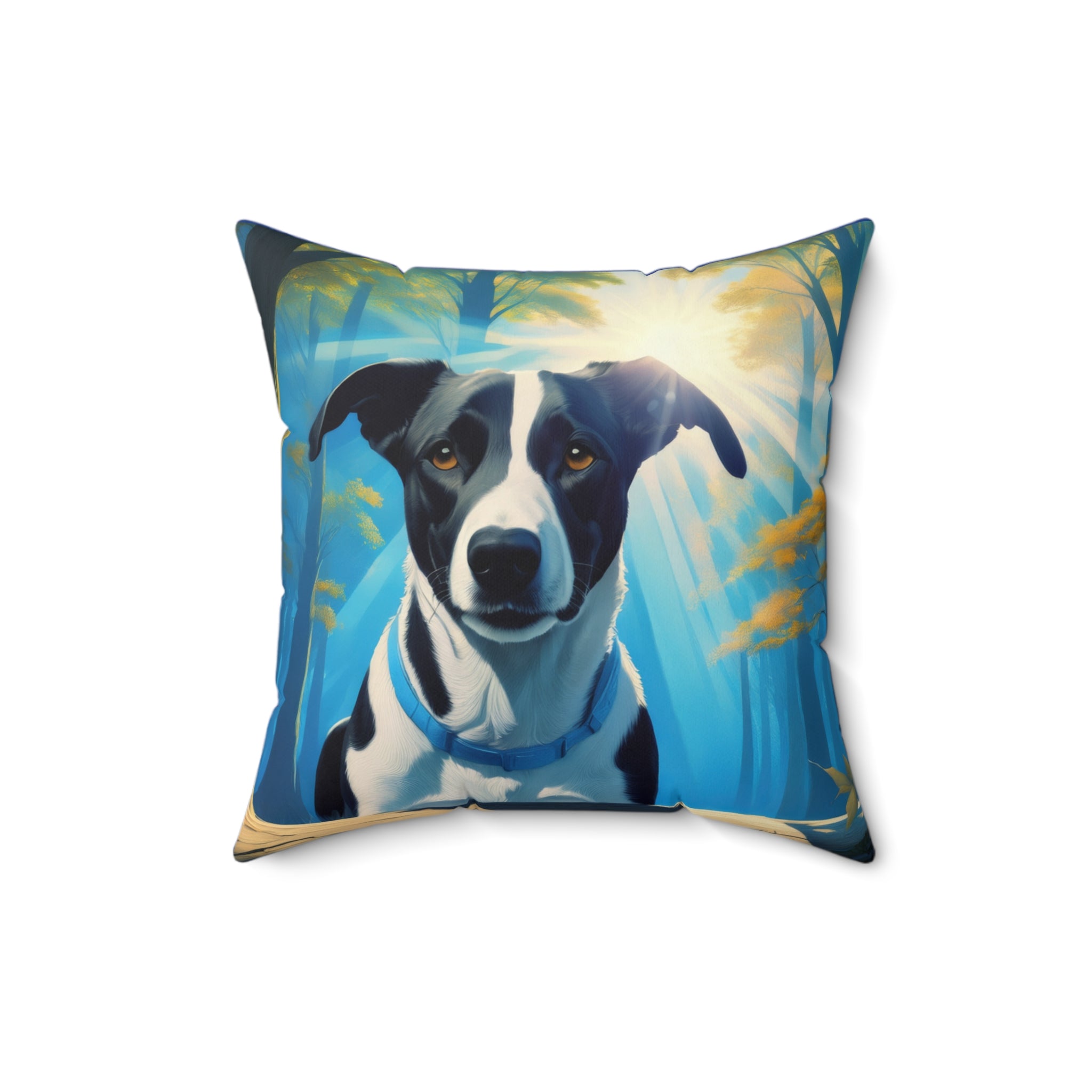 Coonhound Forest Square Pillow