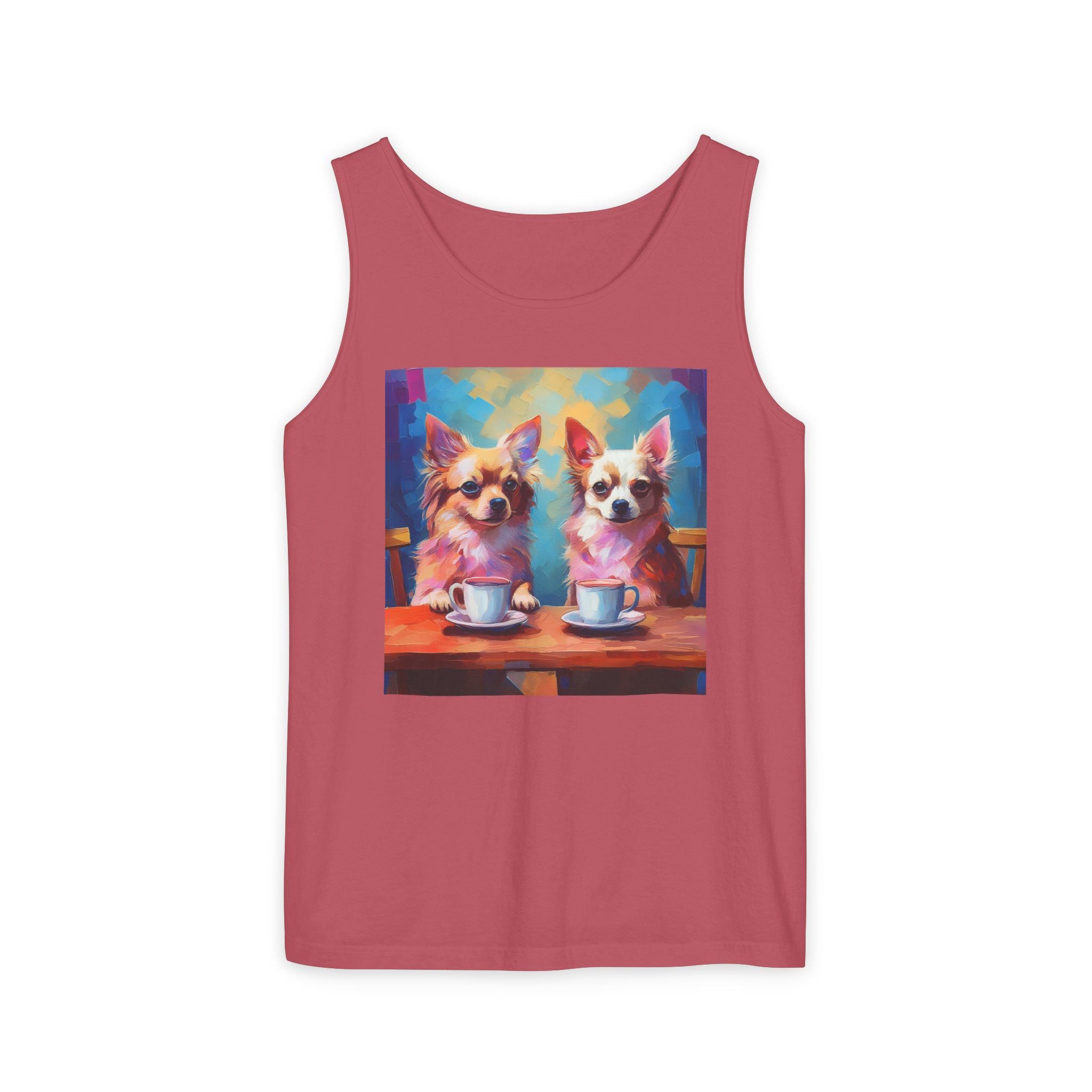 Cafe con Chihuahua Unisex Tank Top