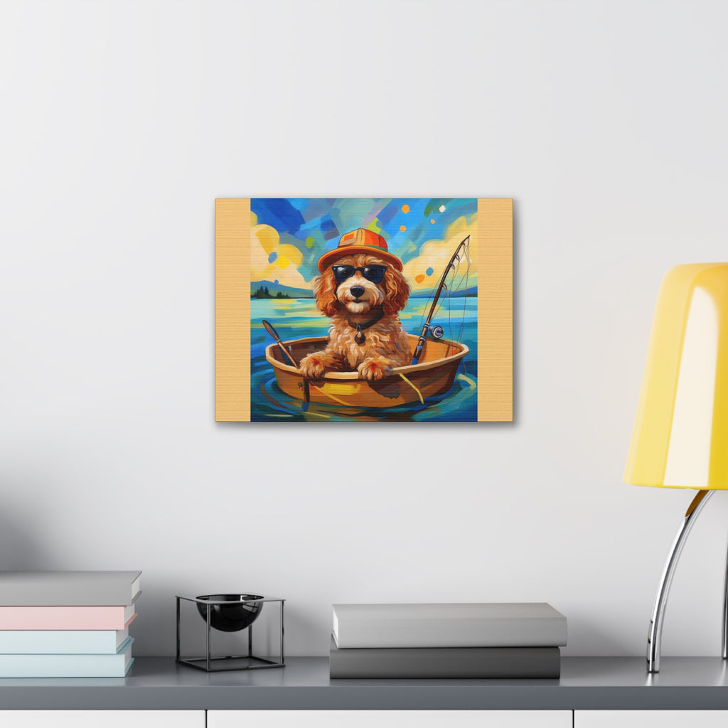 Doodle Fishing Canvas Painting