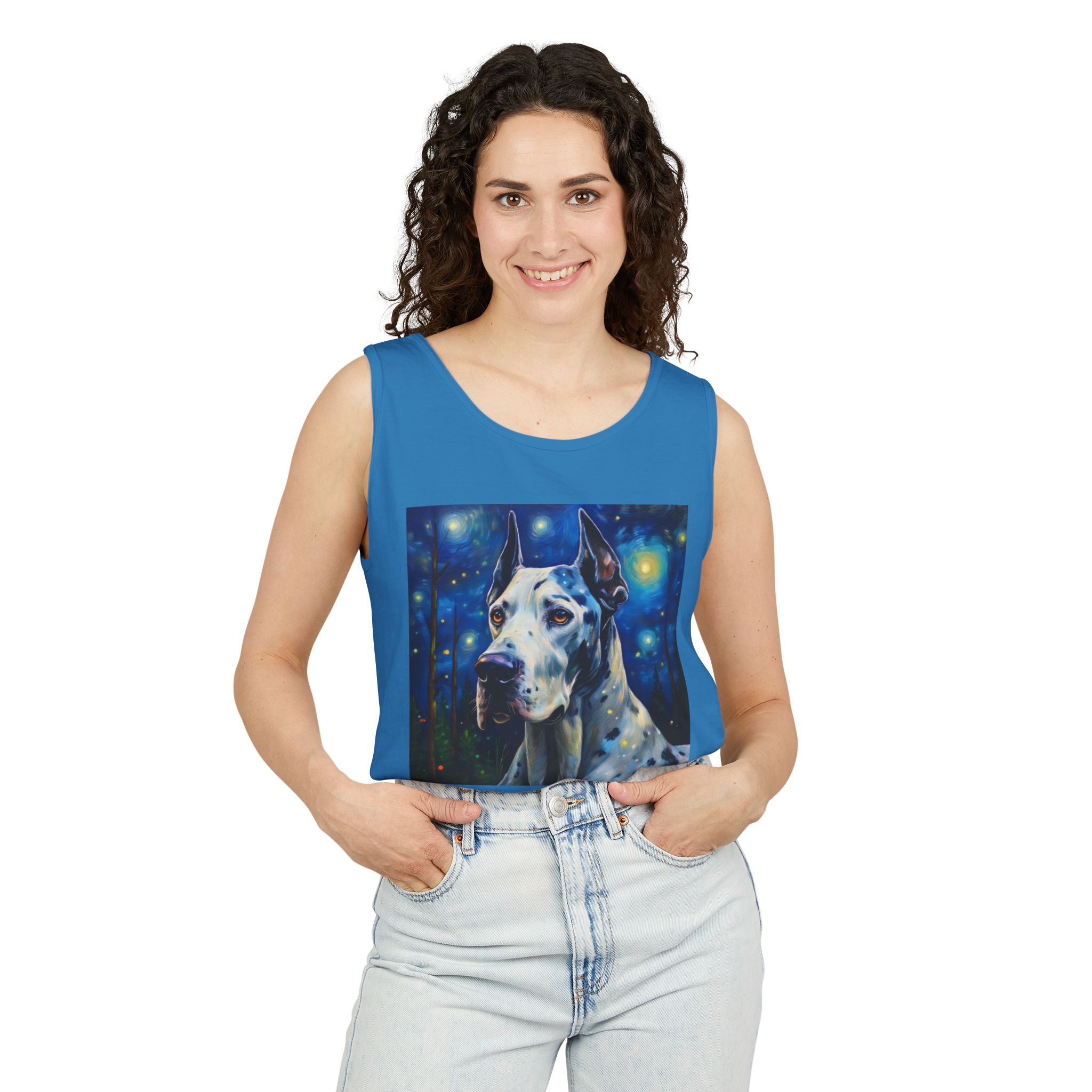 Great Dane Stary Night Unisex Tank Top