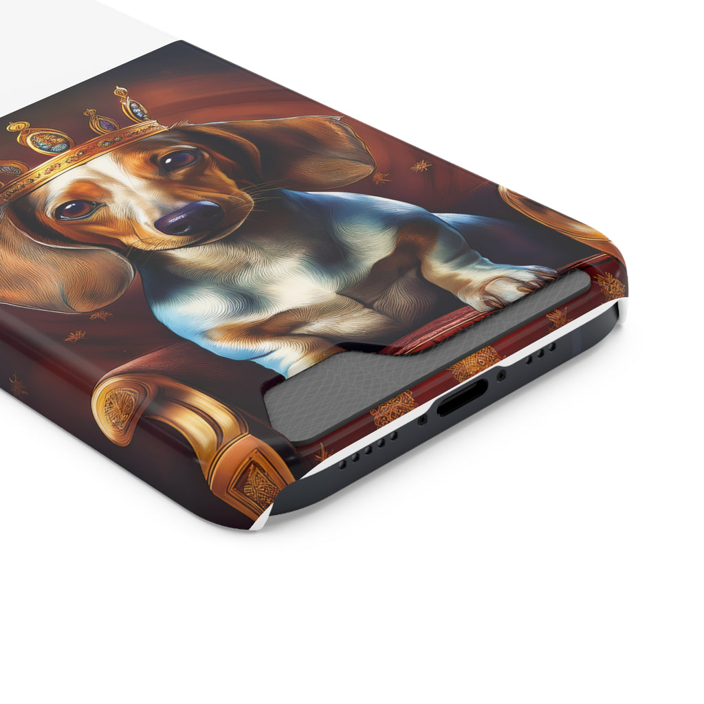Dachshund Royal Phone Case with Card Holder