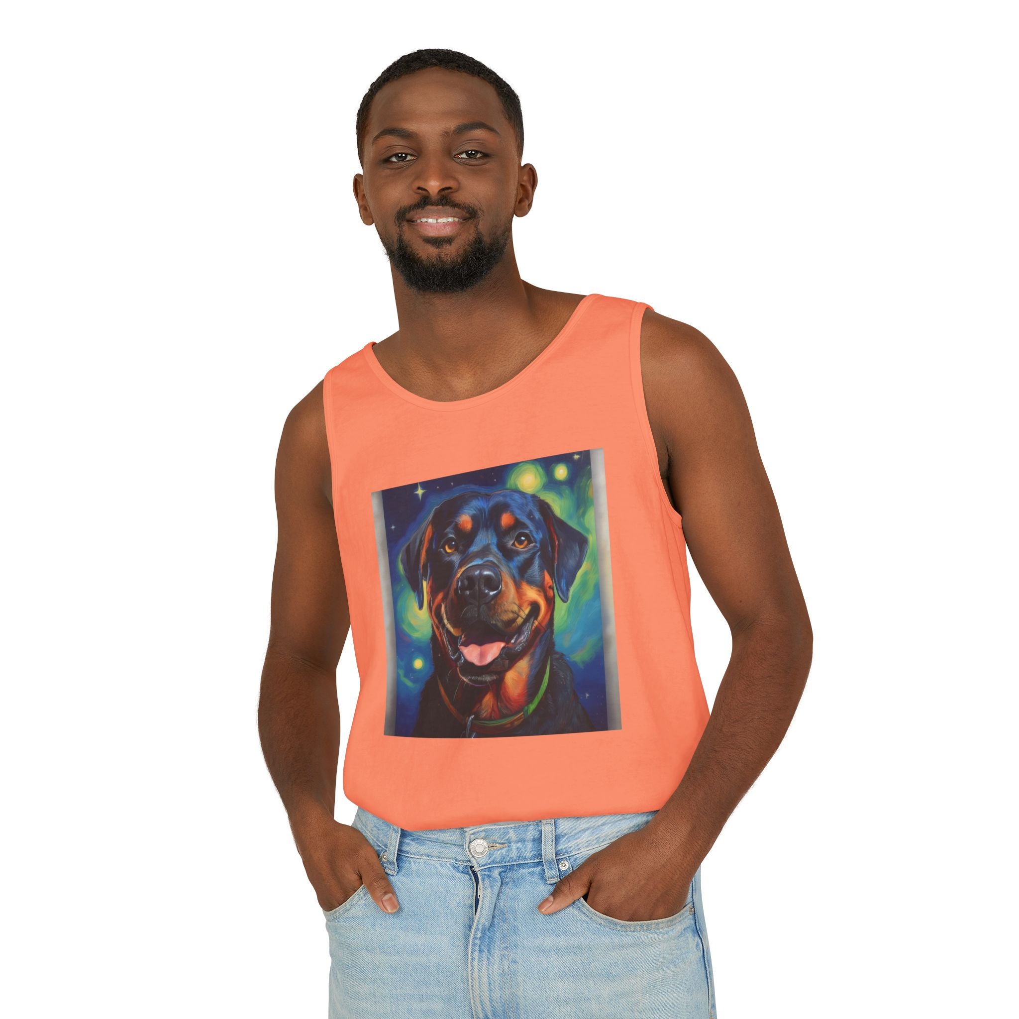 Rottweiler Stary Night Unisex Tank Top