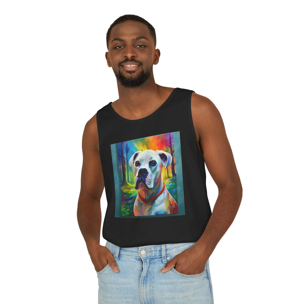 Boxer Rainbow Sky Unisex Tank Top