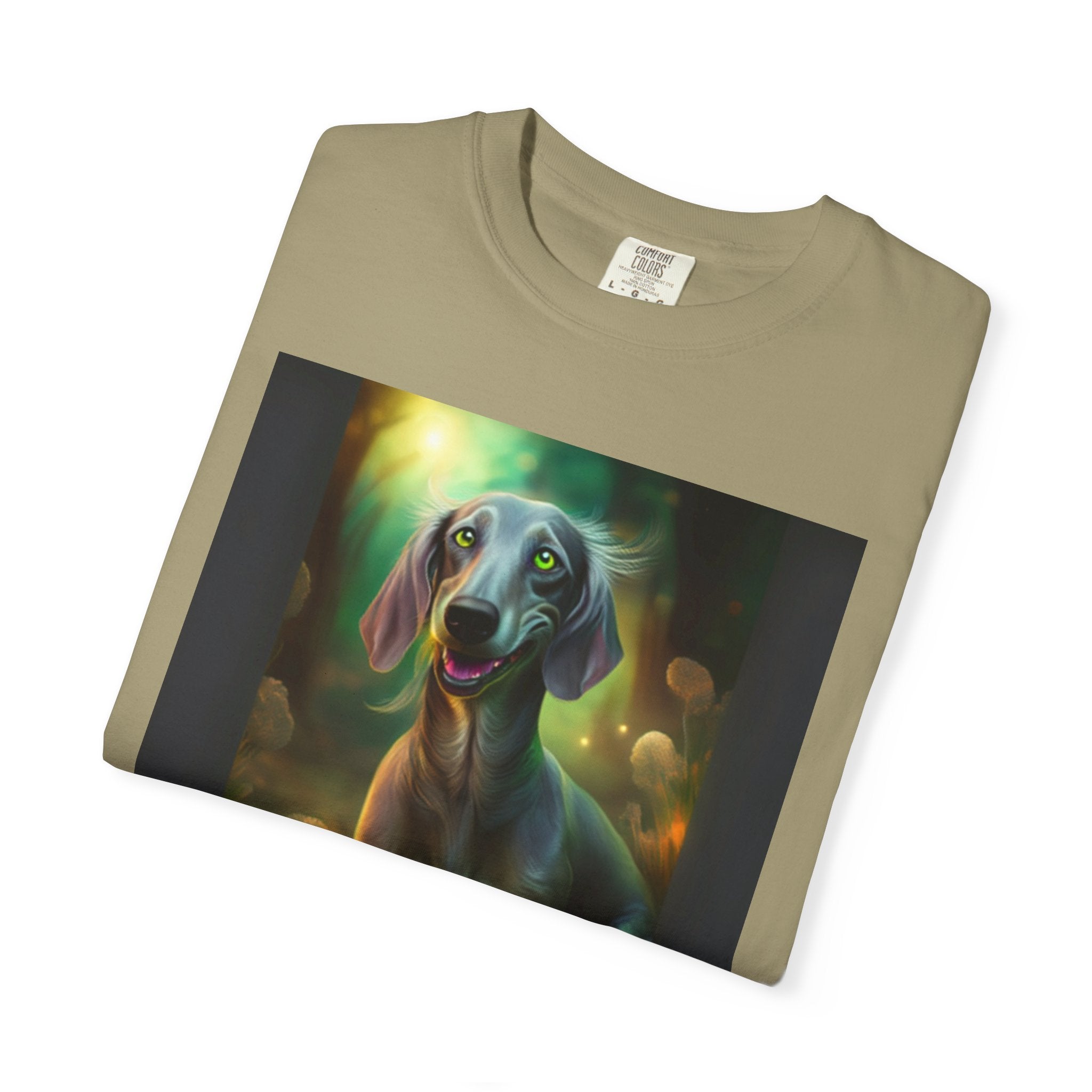 Silver Grey Dachshund Unisex Garment-Dyed T-shirt