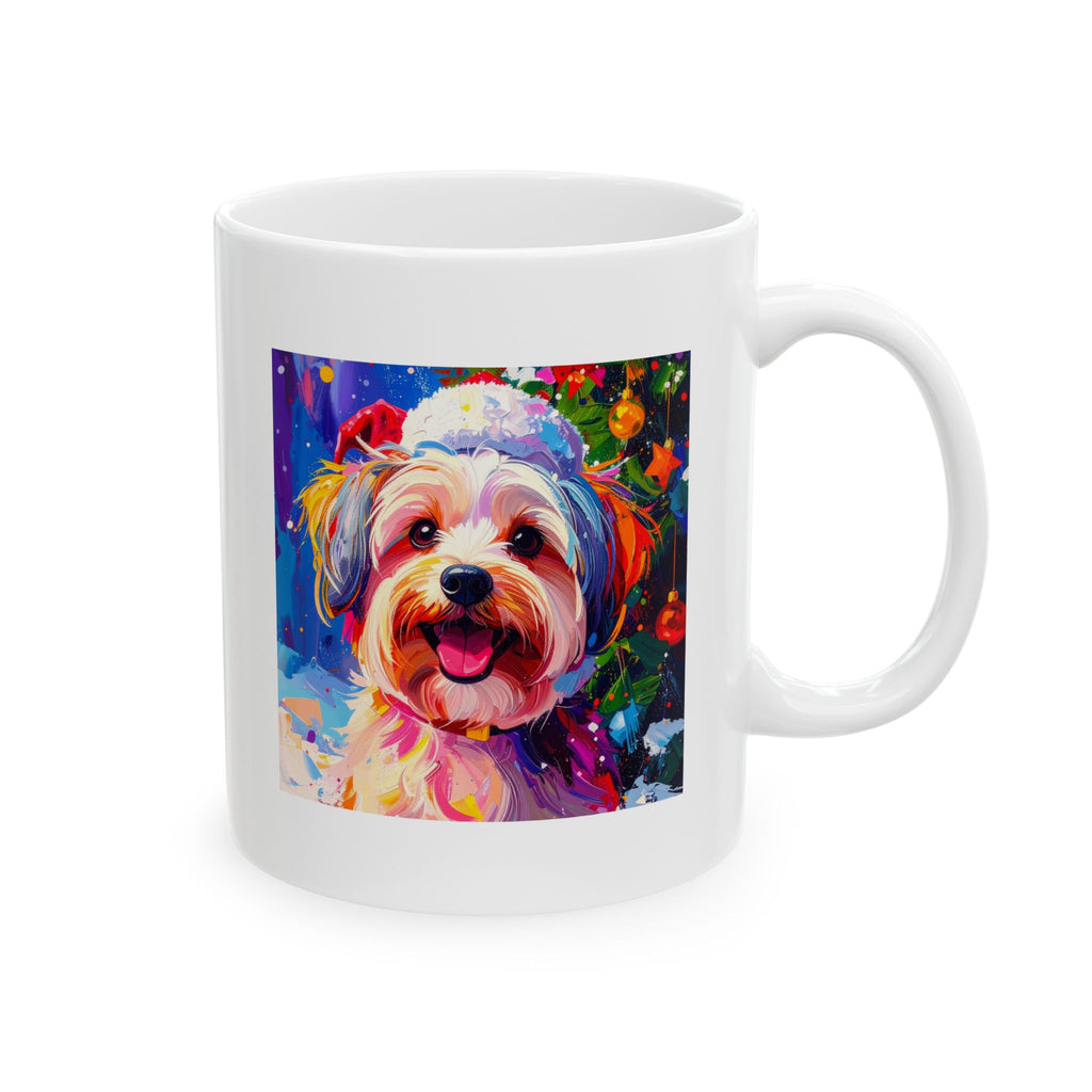 Yorkie Holiday II Ceramic Mug, (11oz, 15oz)
