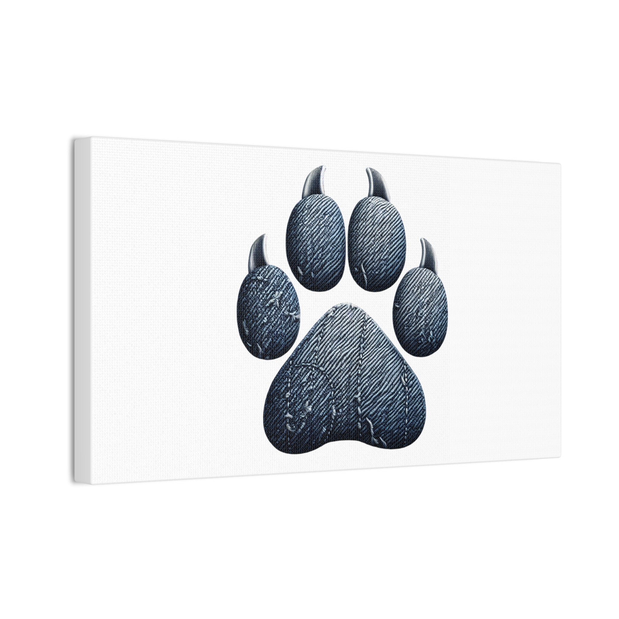 Denim Paw Canvas Stretched, 0.75"