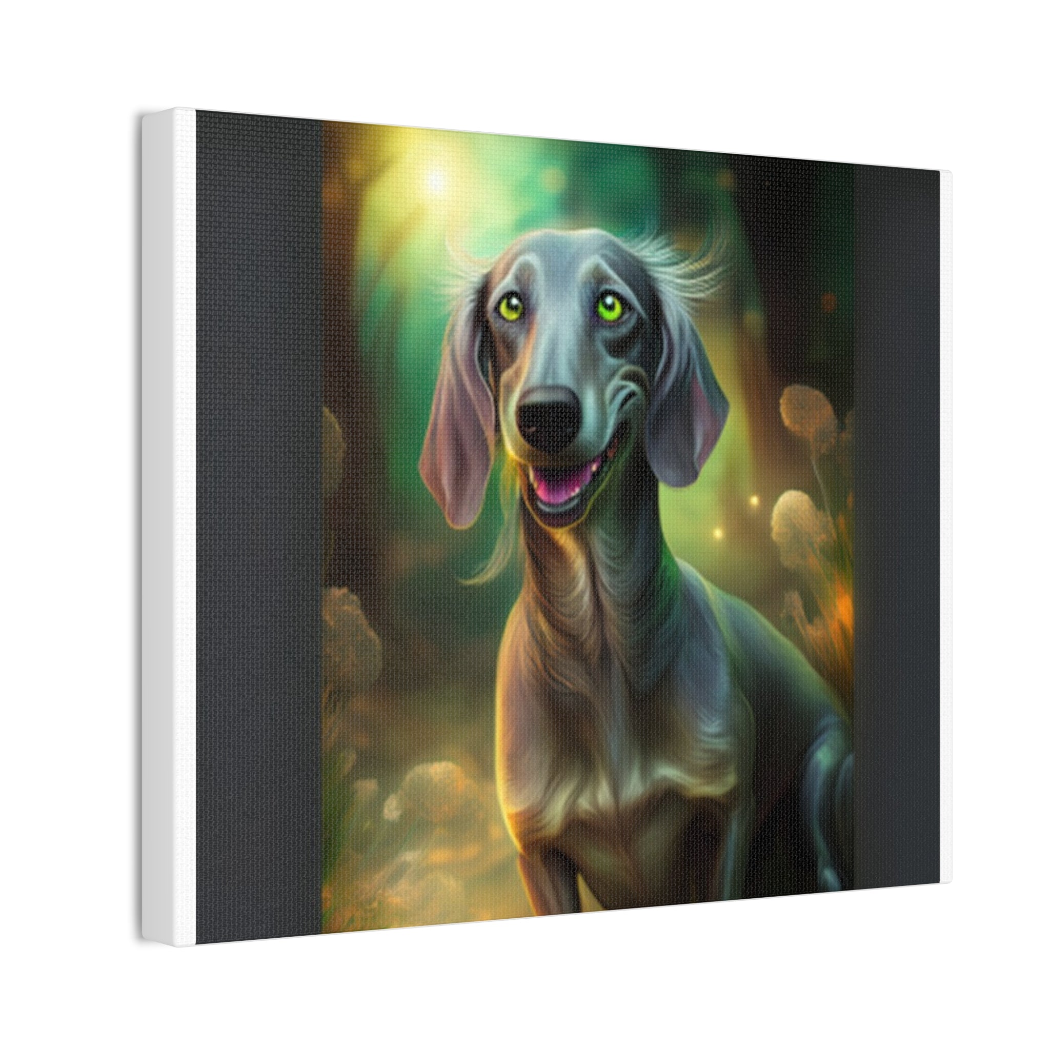 Silver Grey Dachshund Canvas Stretched, 0.75"