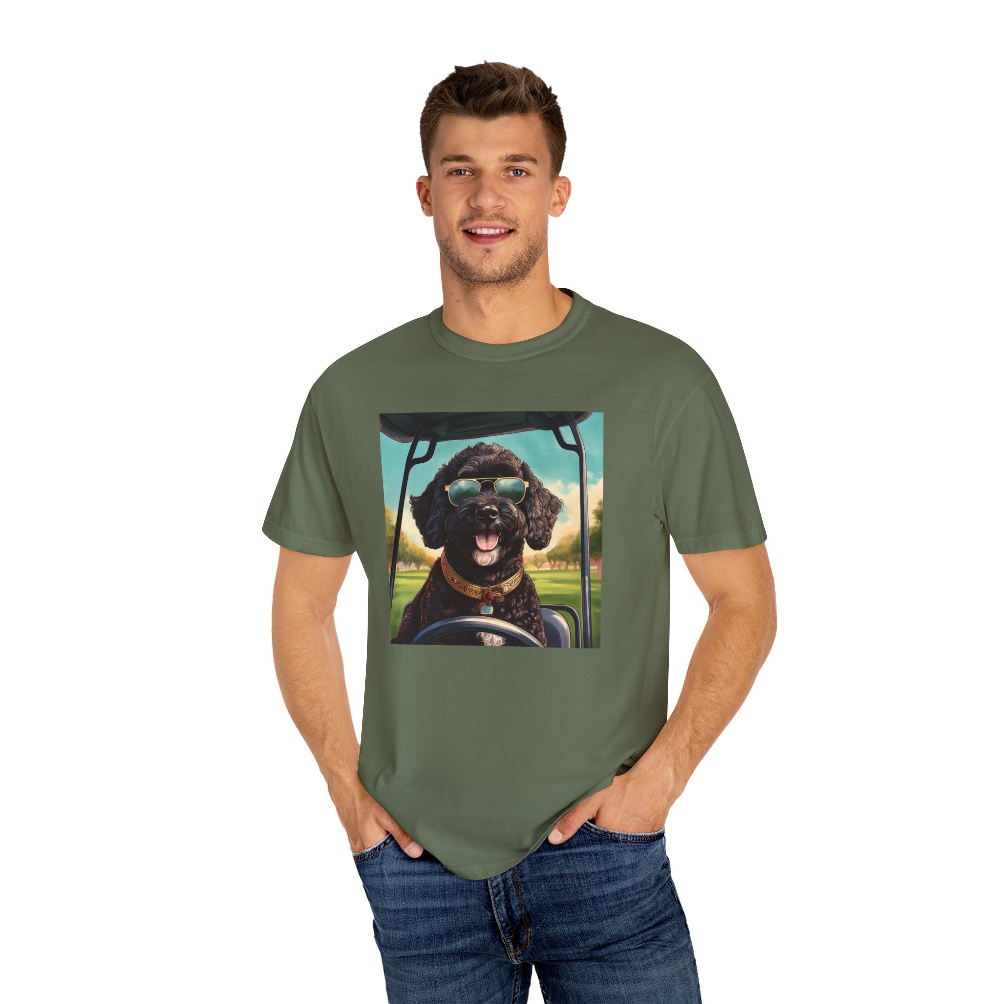Doodle Golf Cart Unisex Garment-Dyed T-shirt
