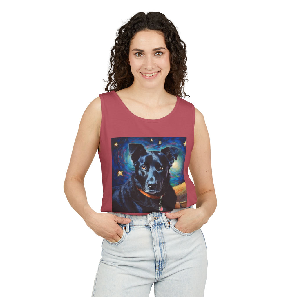 Black Shepherd Lab Stary Night Unisex Tank Top