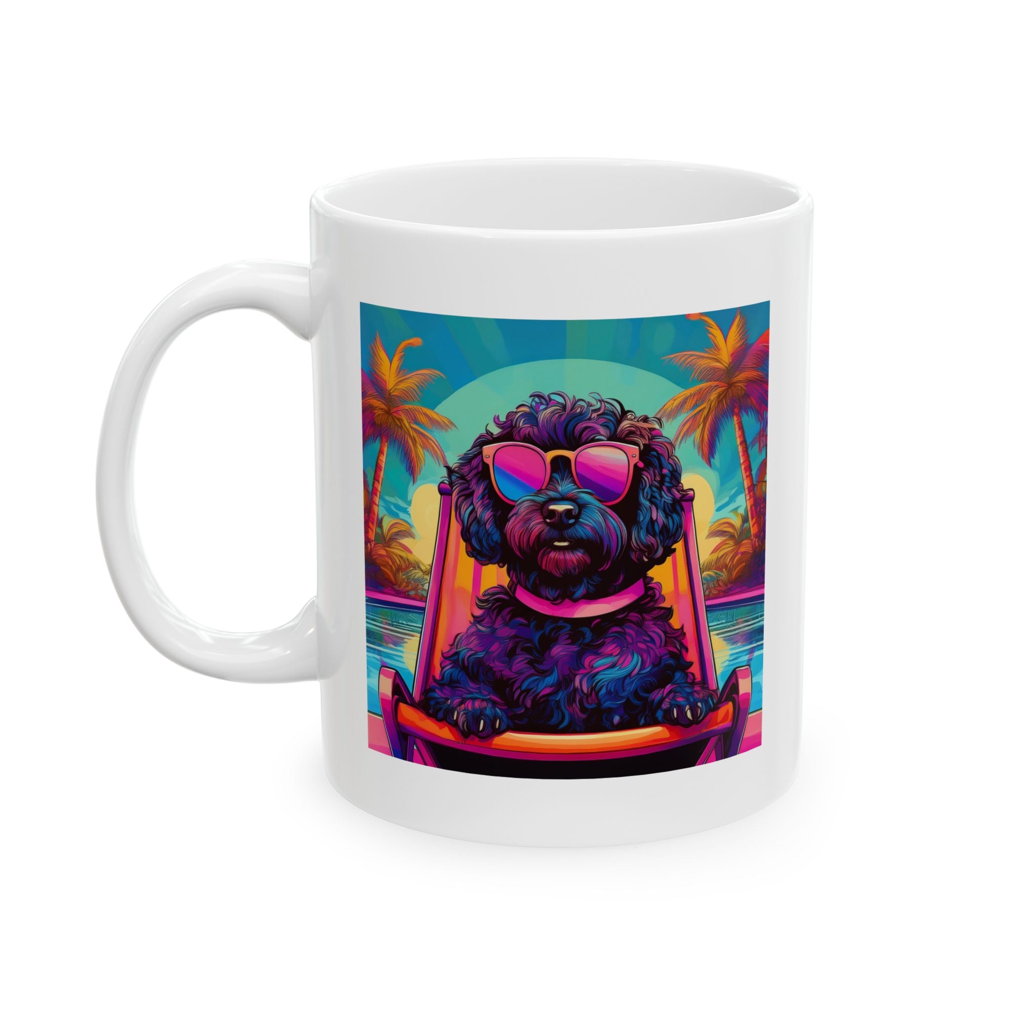 Doodle Poolside Ceramic Mug, (11oz, 15oz)