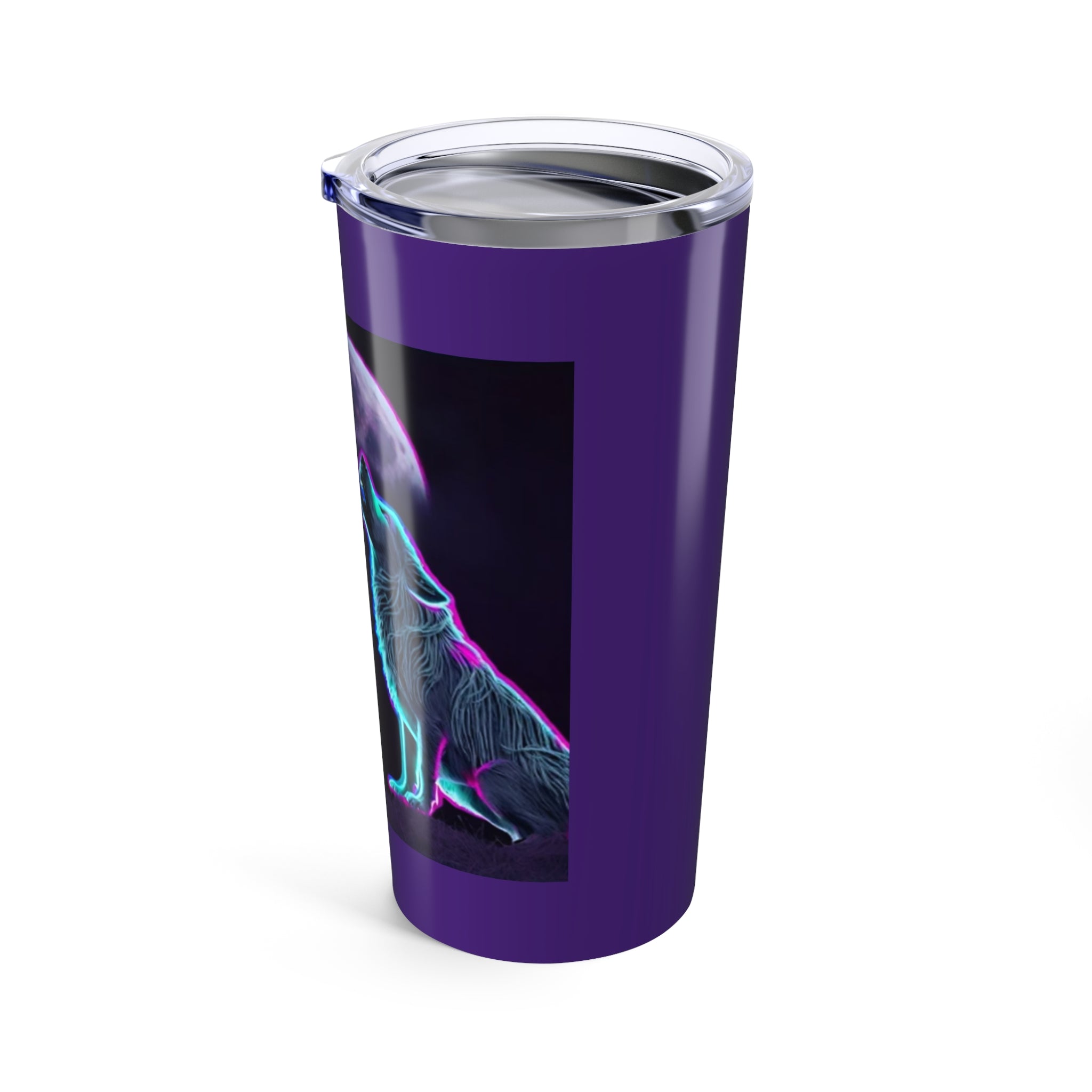 Neon Wolves Howling Tumbler 20oz