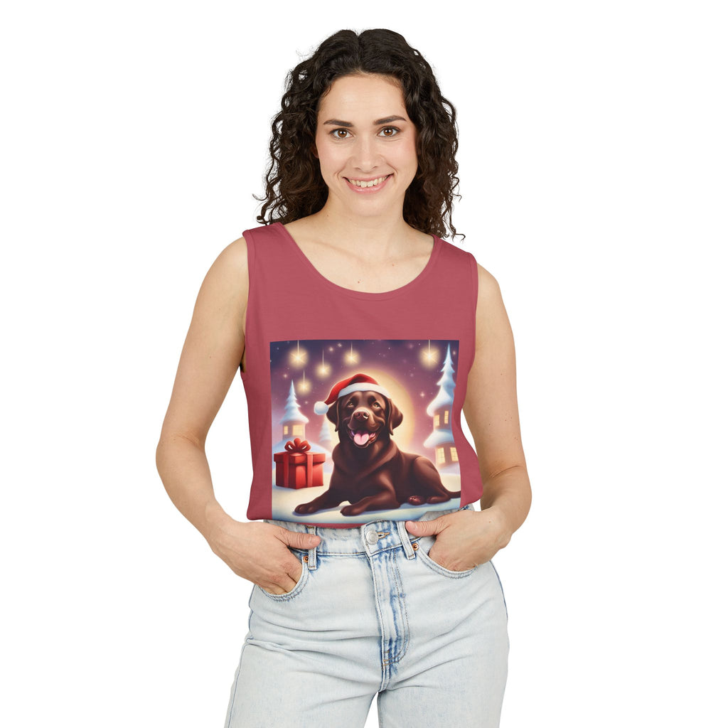 Chocolate Lab Holiday Unisex Tank Top