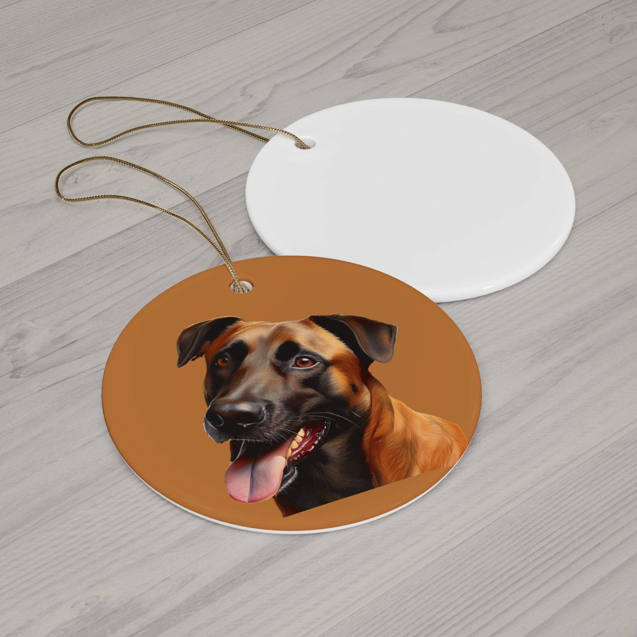 Belgian Malinois Shepherd Ceramic Ornament
