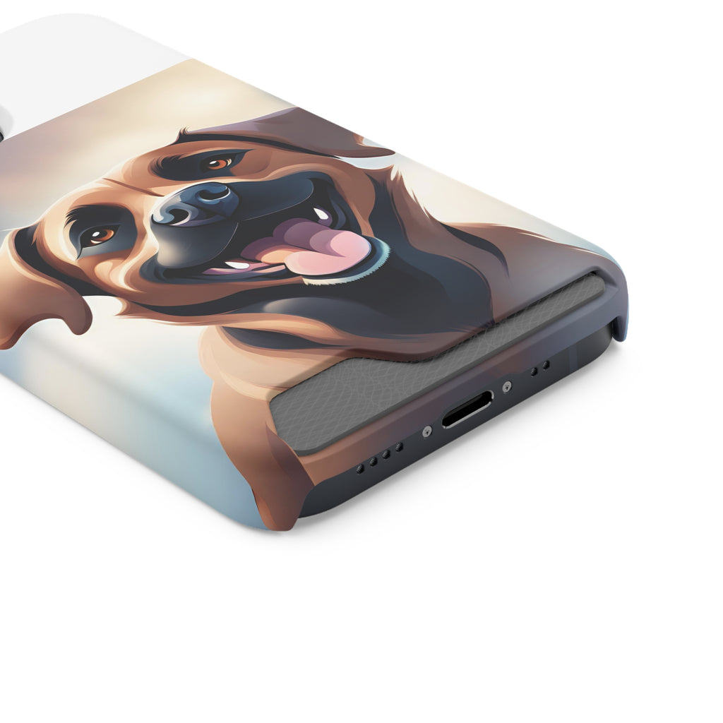 Black Mouth Cur Phone Case with Card Holder