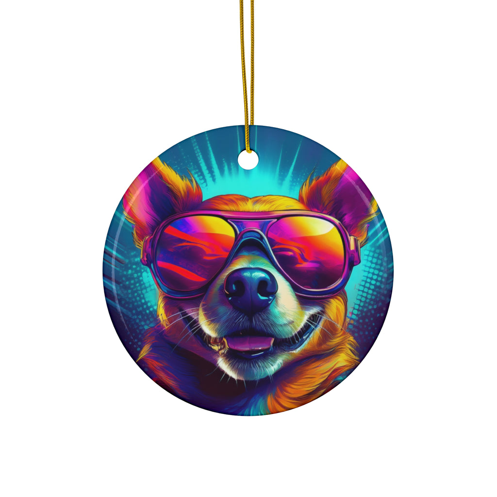 Chihuahua Cool Sunglasses Ceramic Ornament