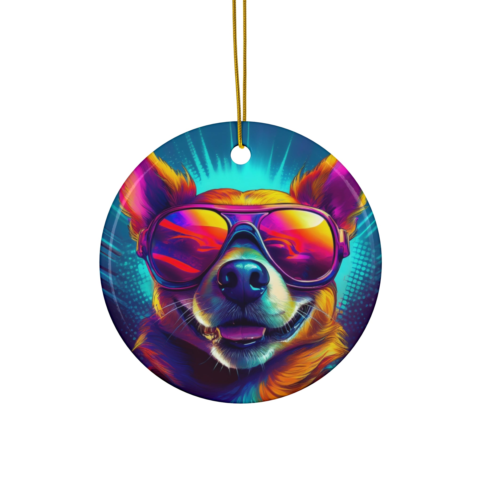 Chihuahua Cool Sunglasses Ceramic Ornament