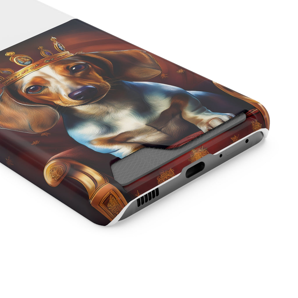 Dachshund Royal Phone Case with Card Holder