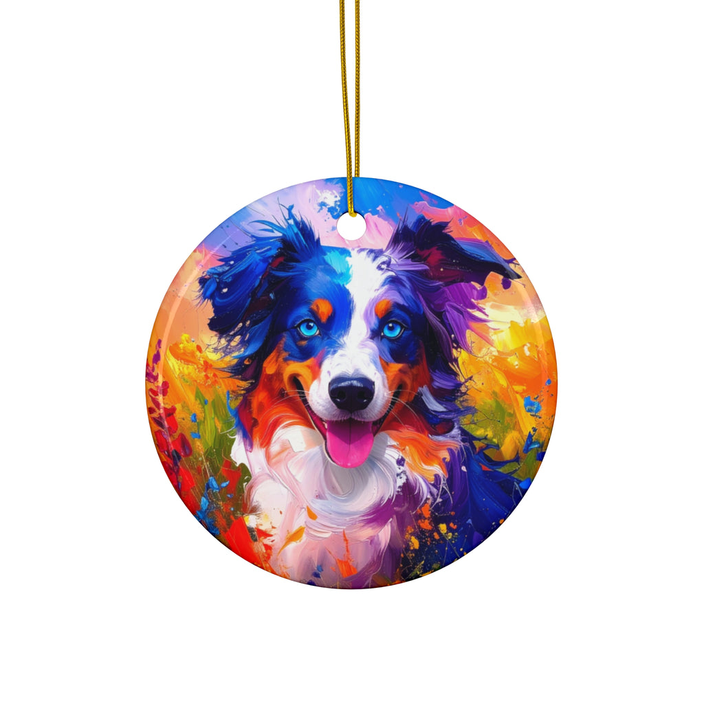 Aussie Shepherd Ceramic Ornament