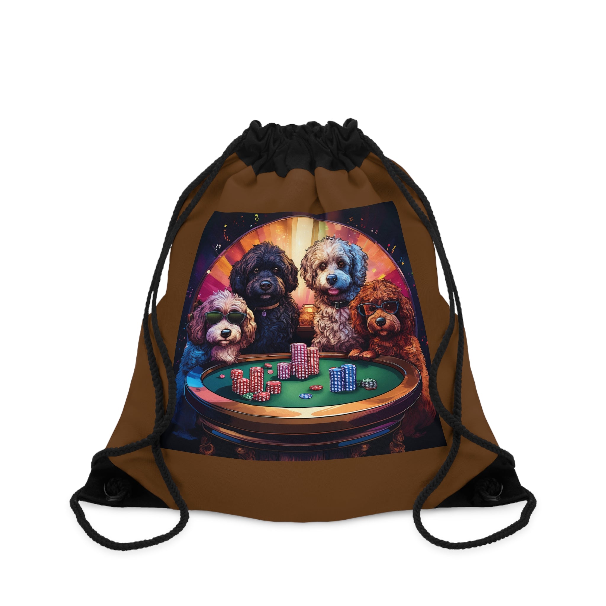 Doodle Poker Game Drawstring Bag