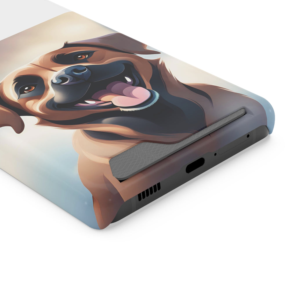 Black Mouth Cur Phone Case with Card Holder
