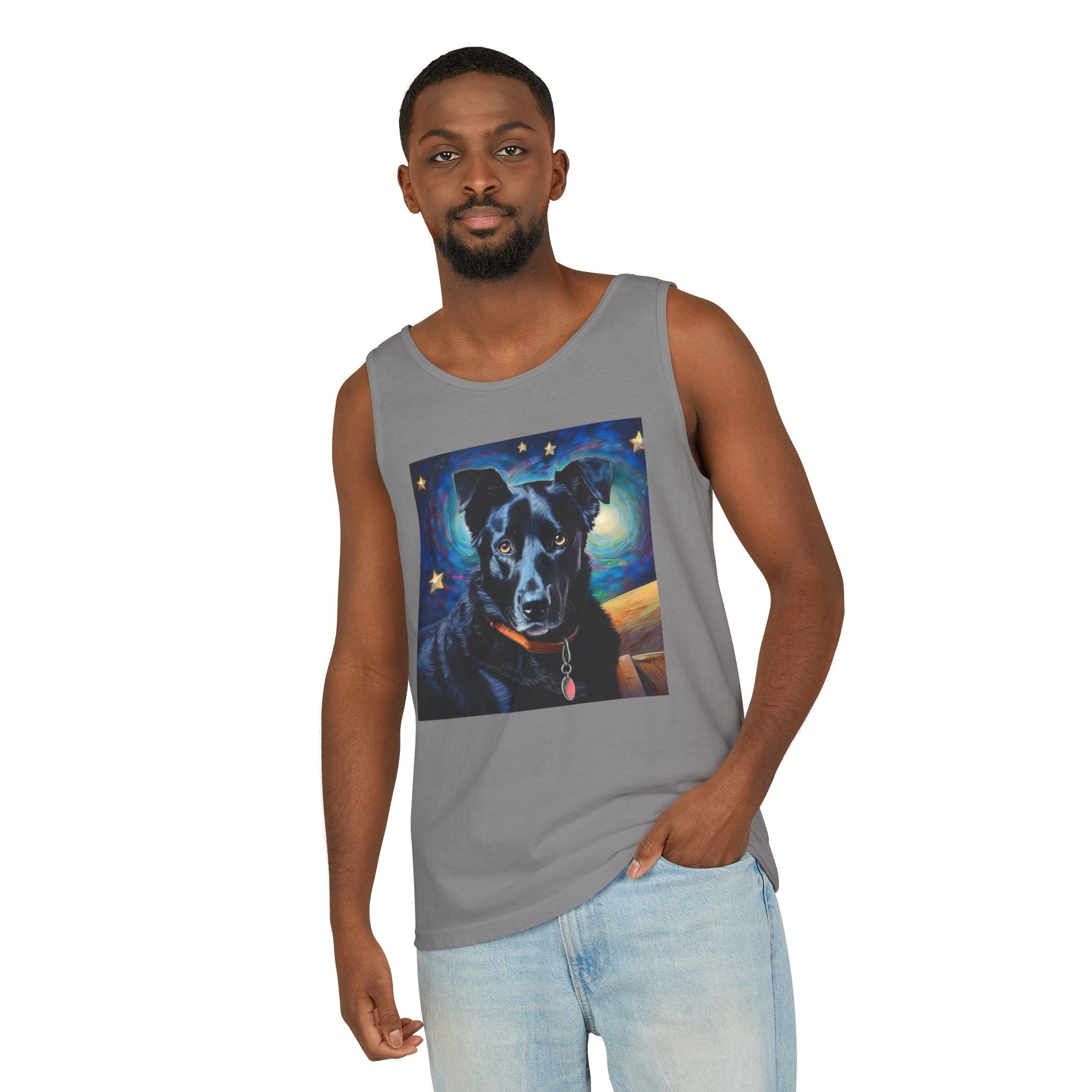Black Shepherd Lab Stary Night Unisex Tank Top