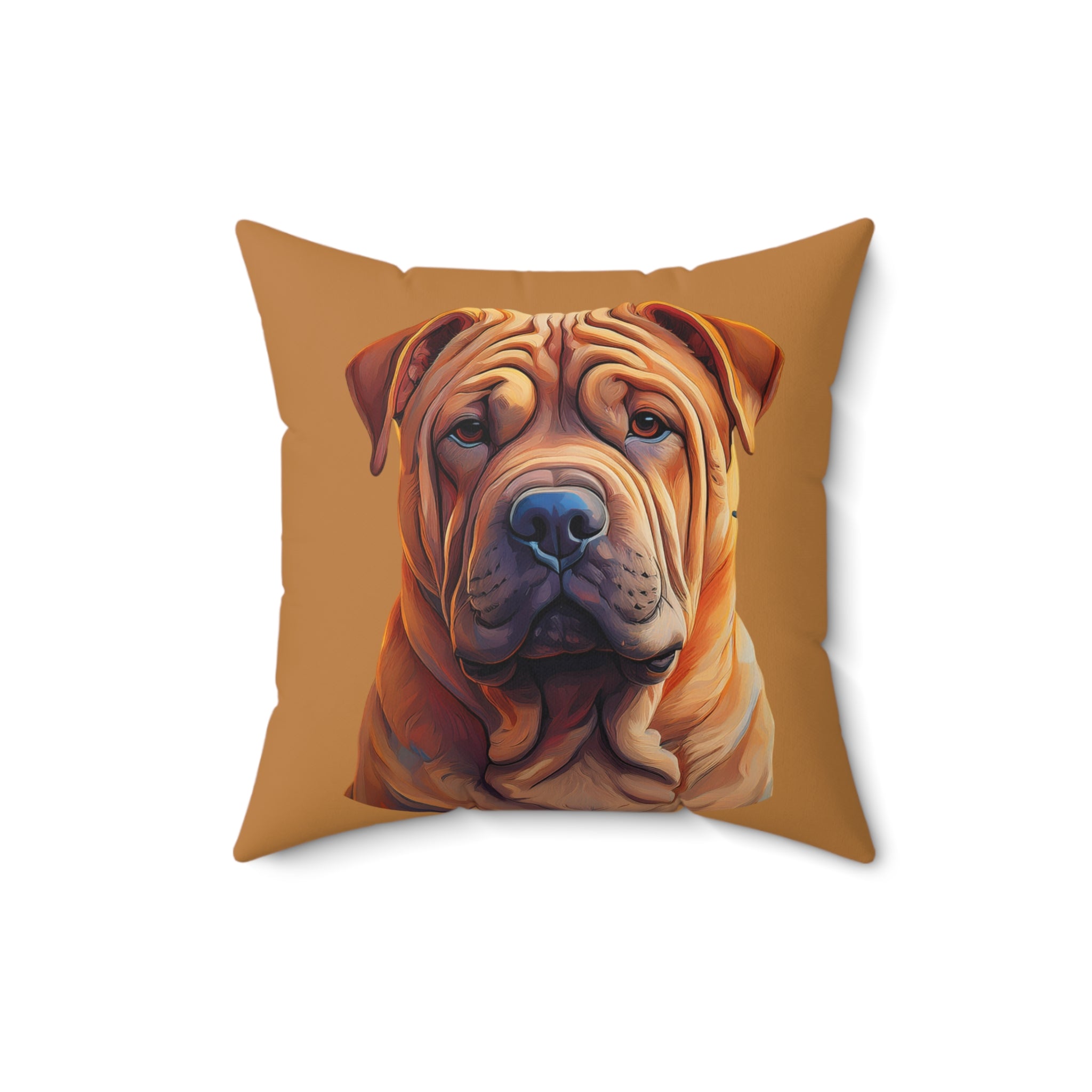 Shar Pei Polyester Square Pillow