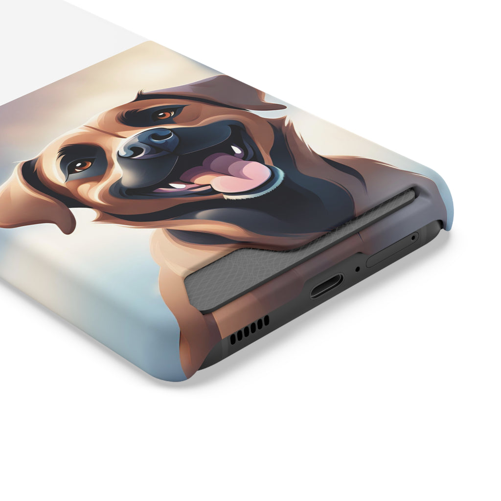 Black Mouth Cur Phone Case with Card Holder