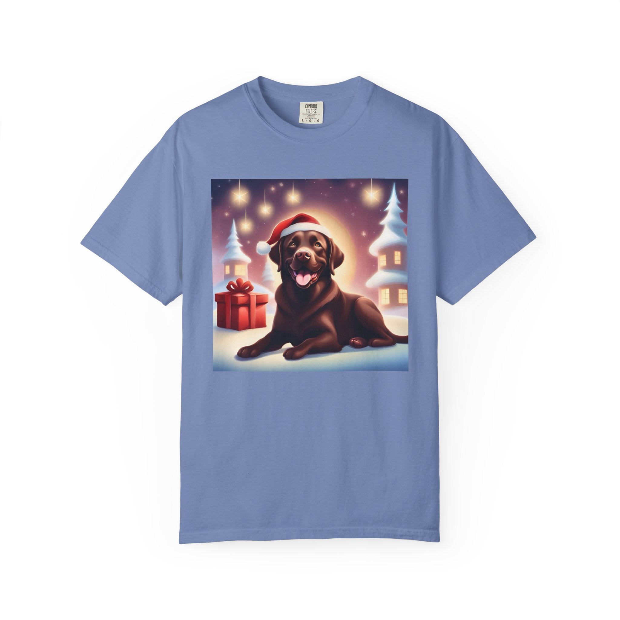 Chocolate Lab Holiday Unisex Garment-Dyed T-shirt
