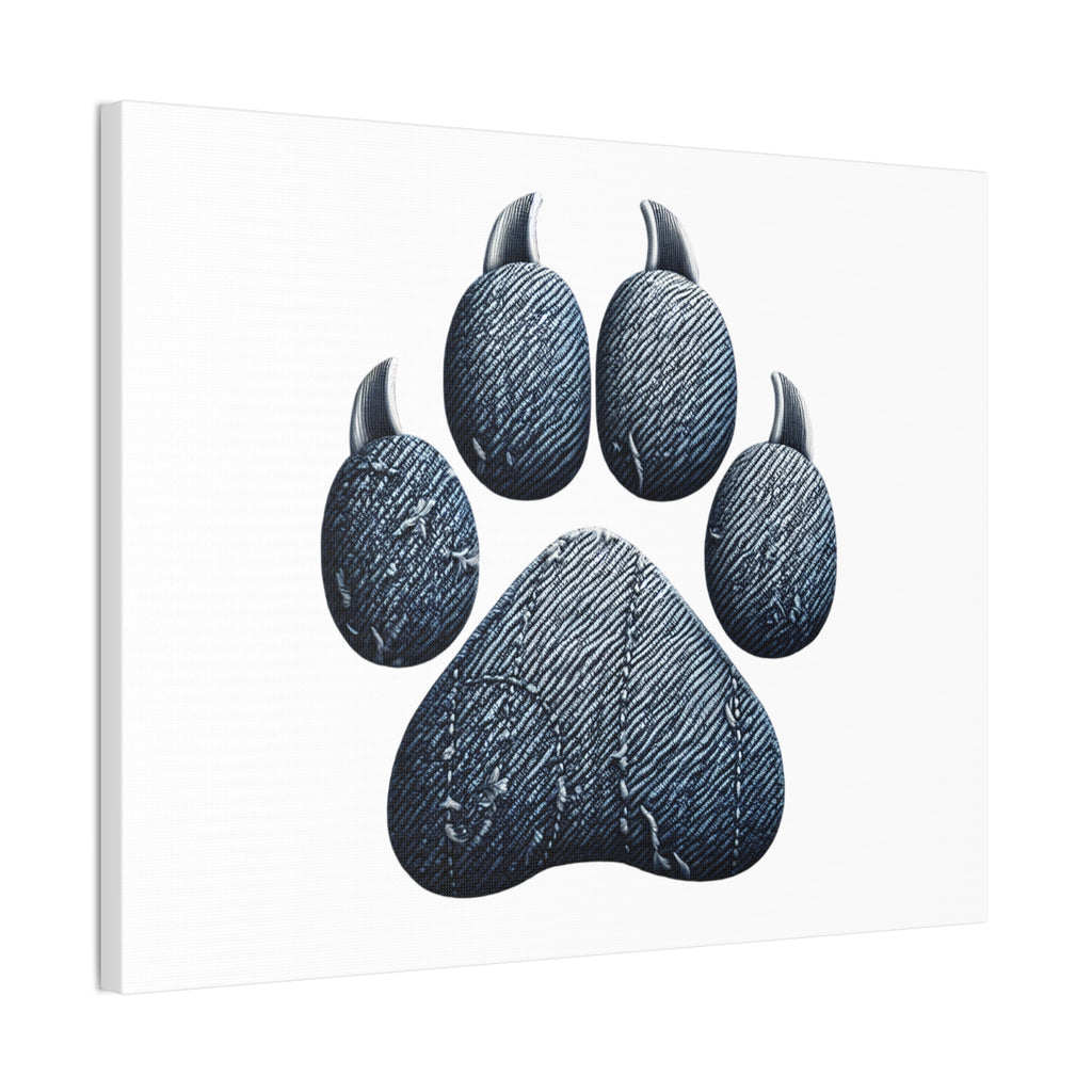 Denim Paw Canvas Stretched, 0.75"